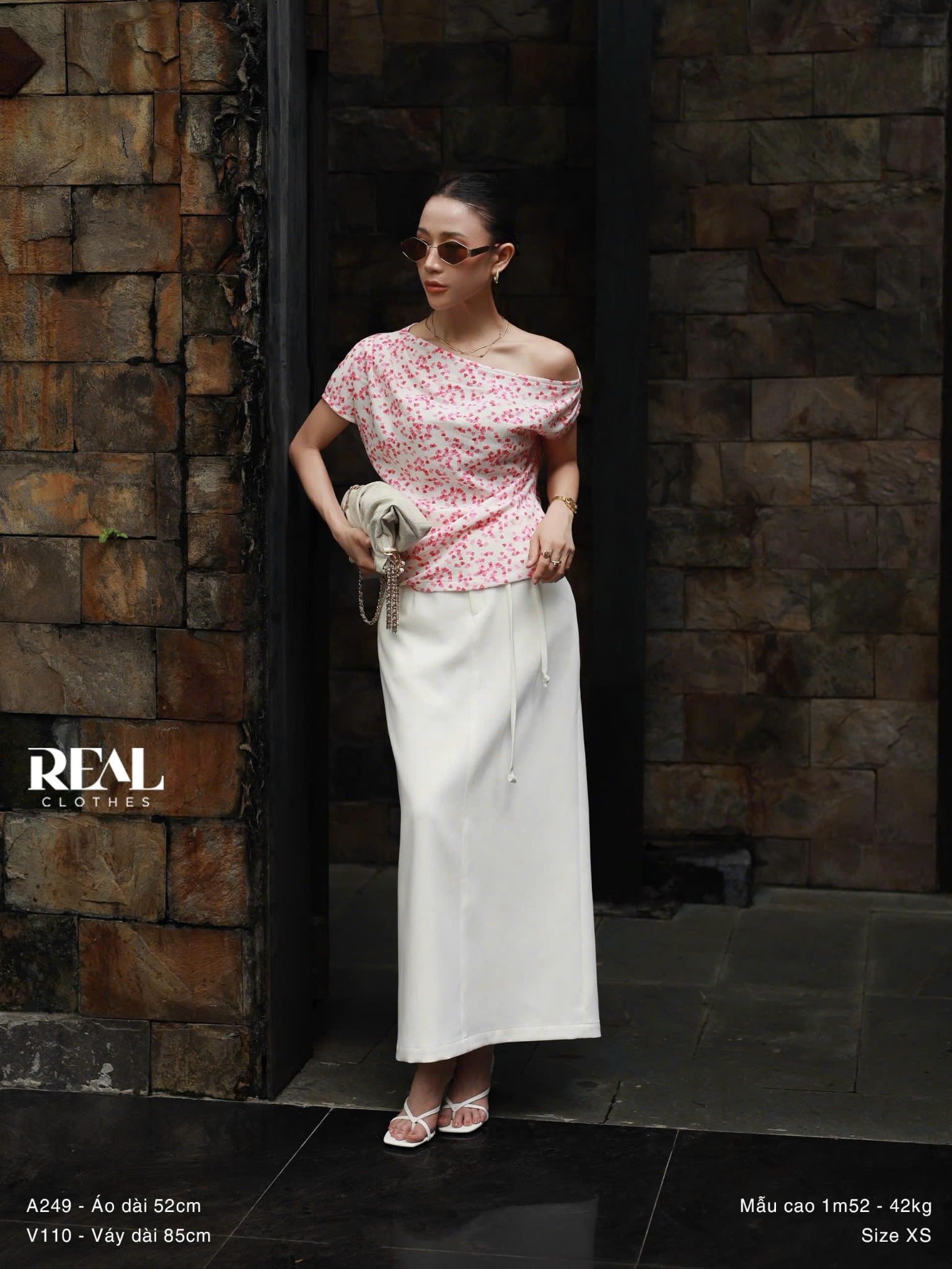 Áo lệch vai babypink SALE