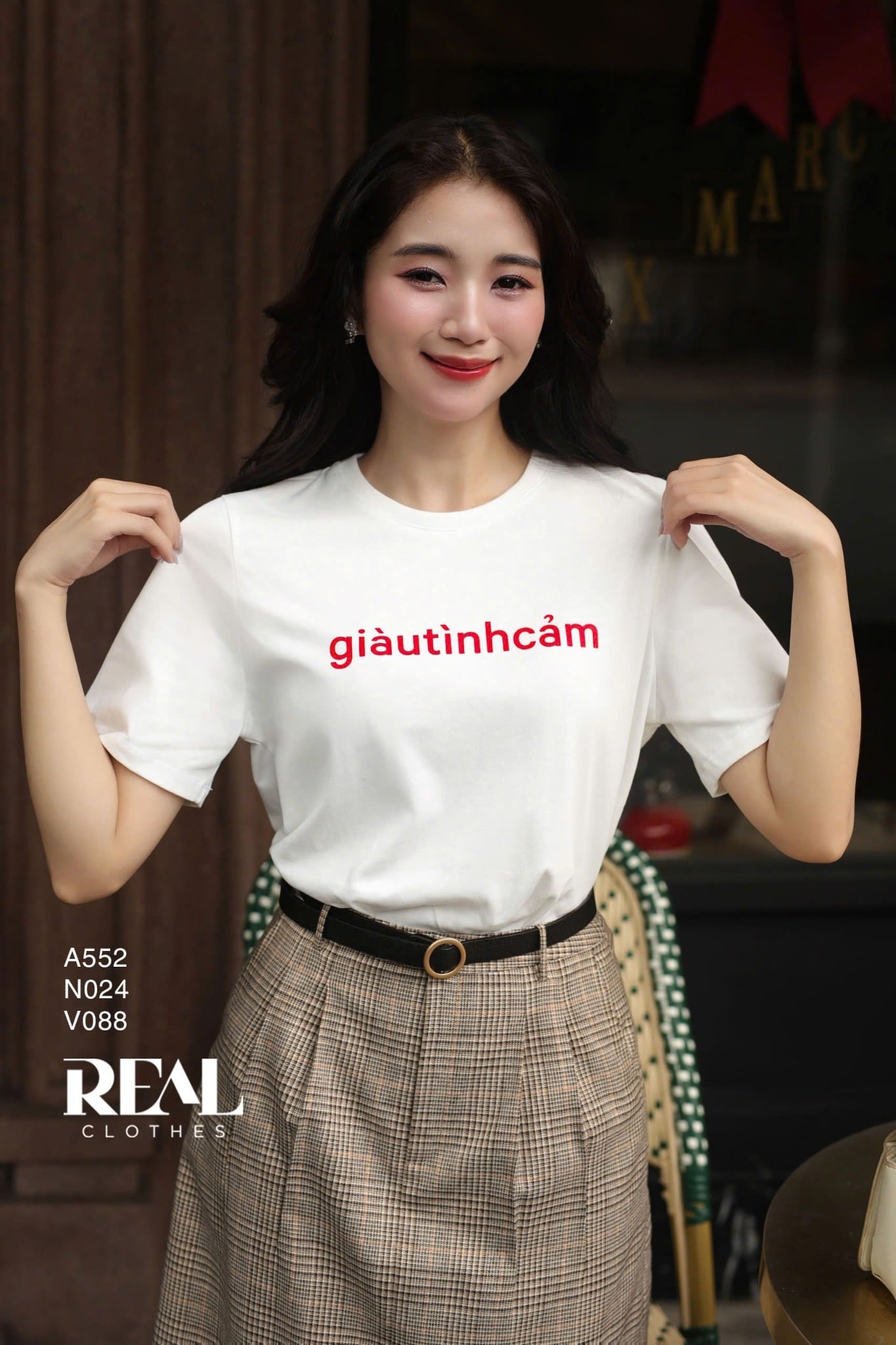 Áo thun cotton trắng GTC