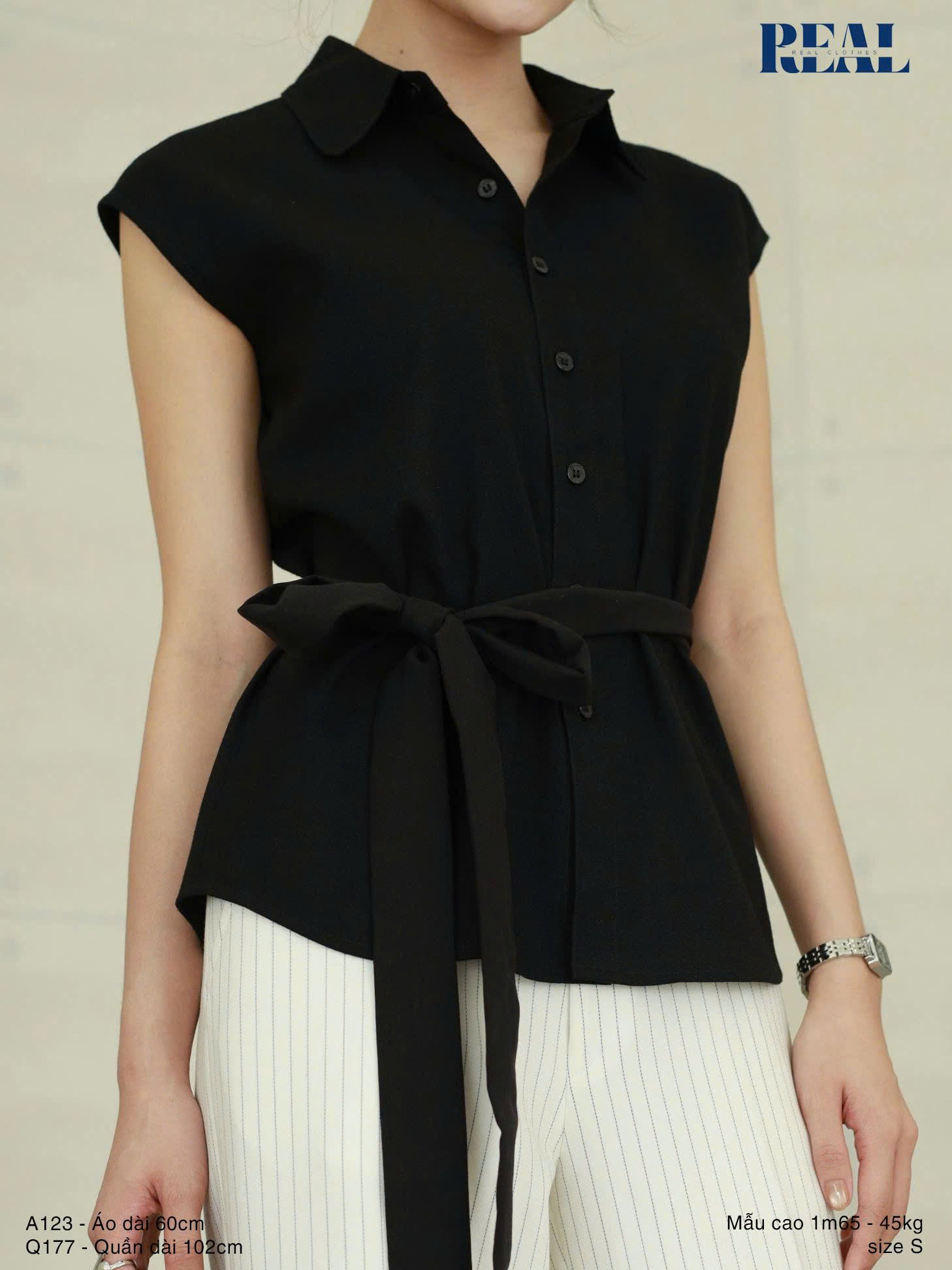 Quần suông Paris sọc trắng