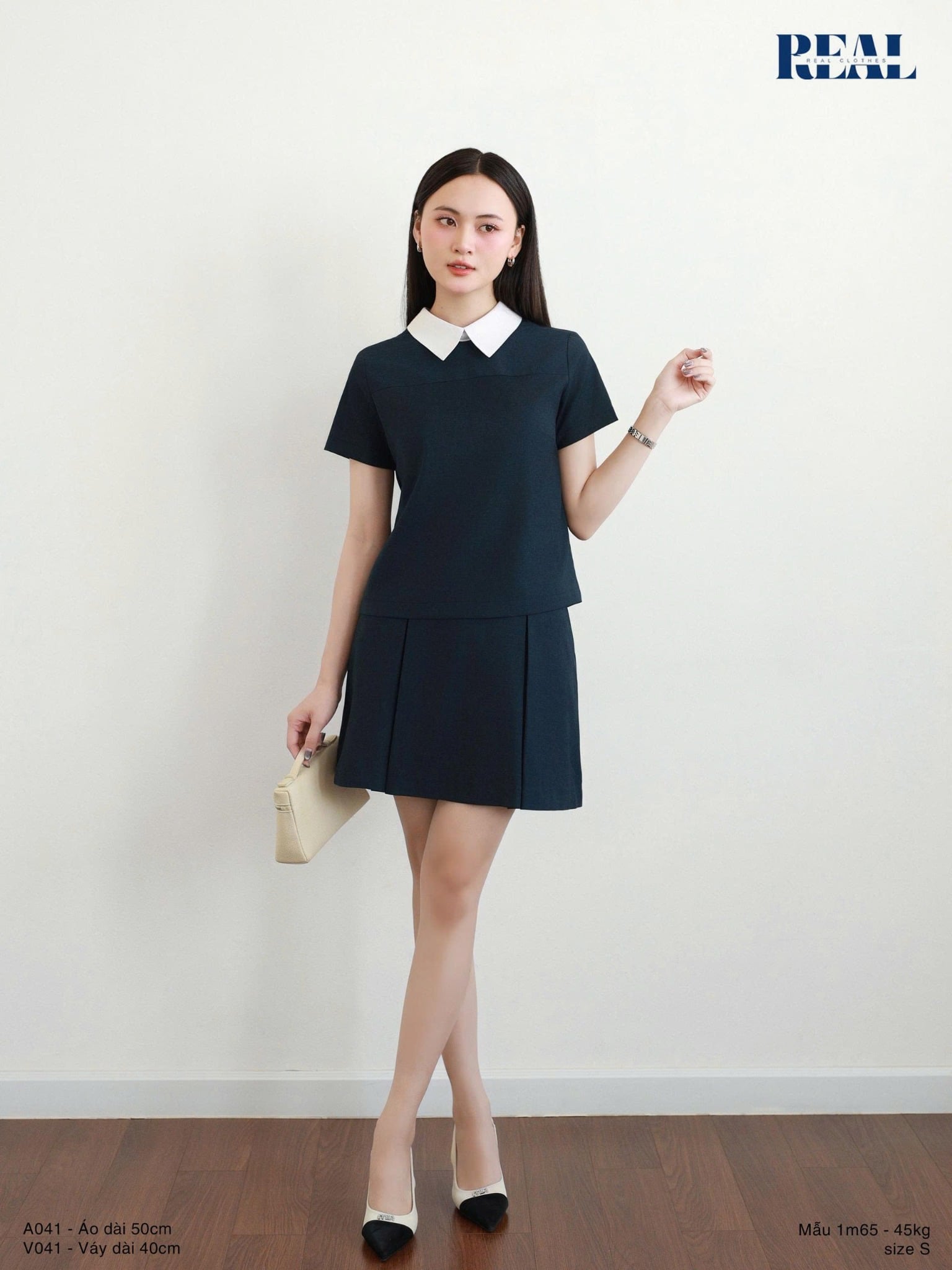 Váy xếp li dáng A ngắn
