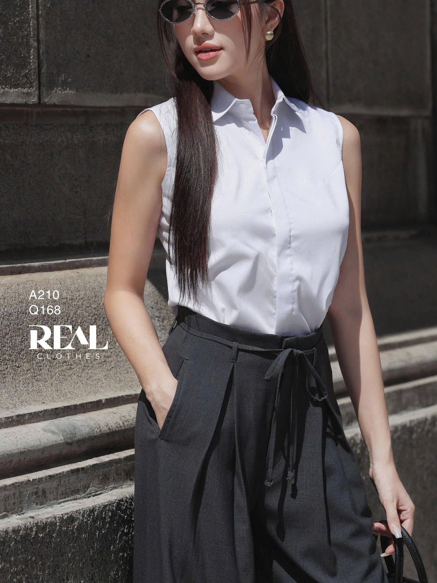 Quần ống rộng xám đậm - size XS