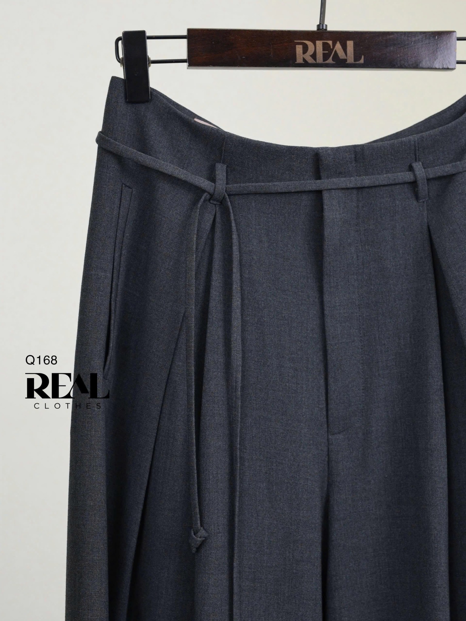 Quần ống rộng xám đậm - size XS