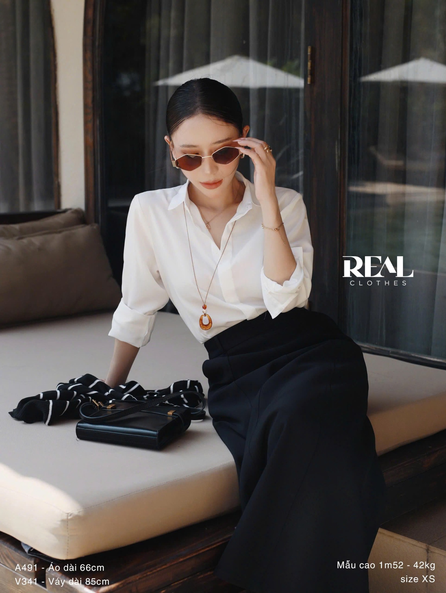 Sơ mi cổ mềm trắng MỚI