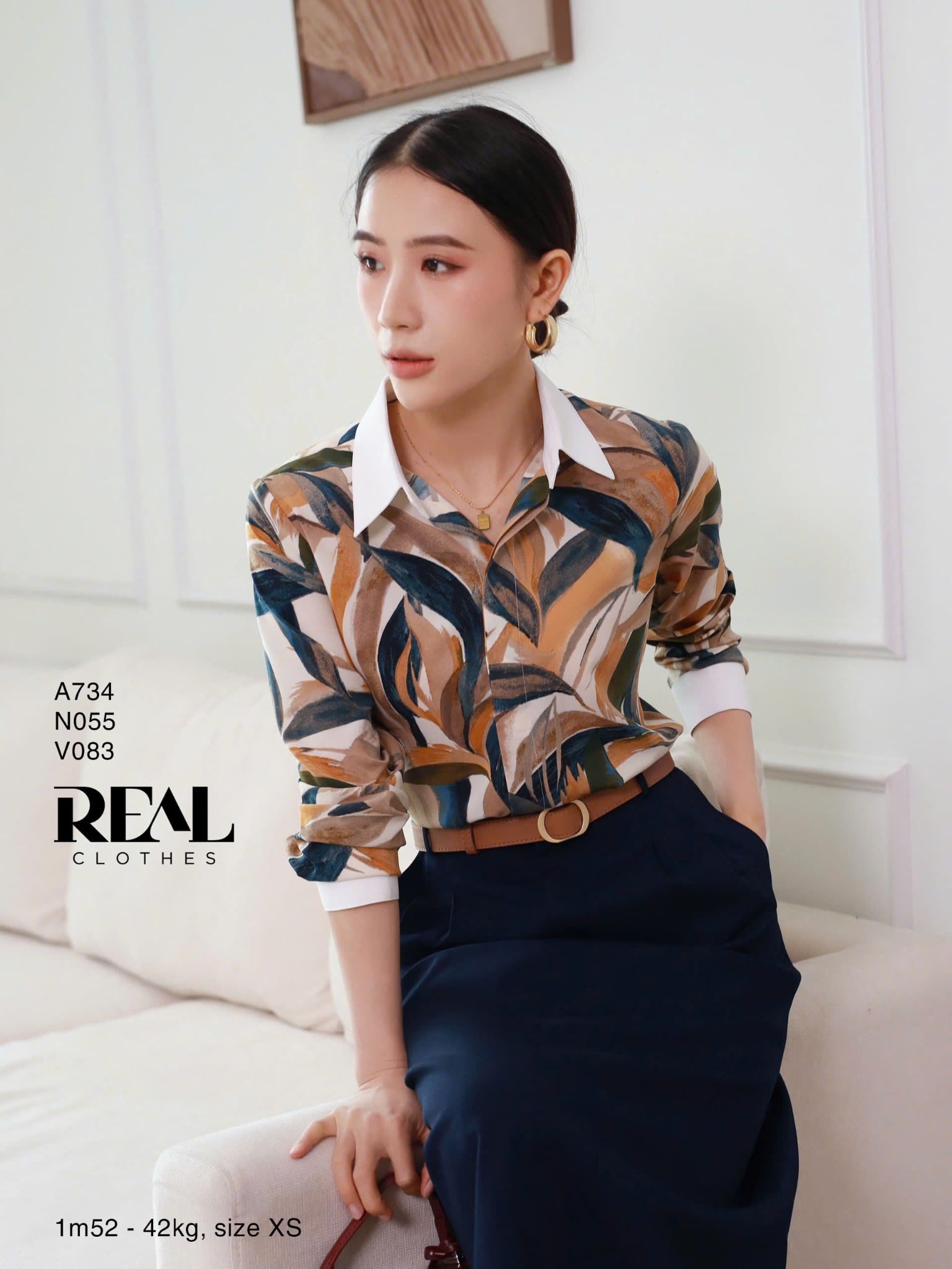 Sơ mi phối cổ nhiều màu SALE