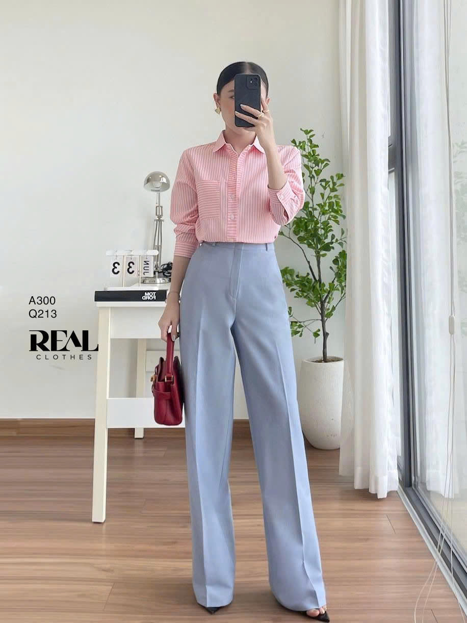 Quần suông Paris blue SALE