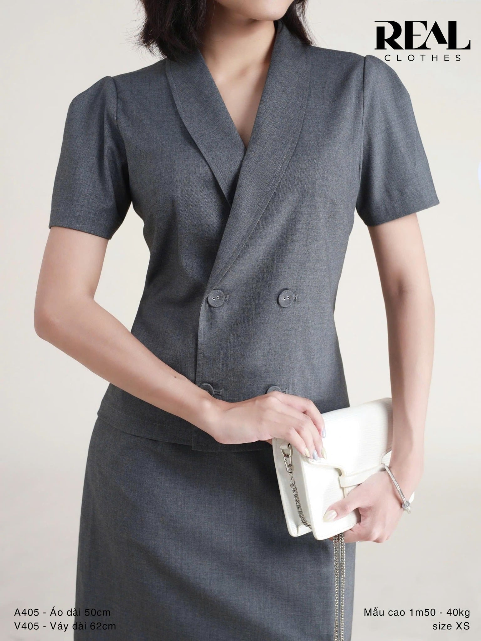 Váy Japan cách điệu xám đậm