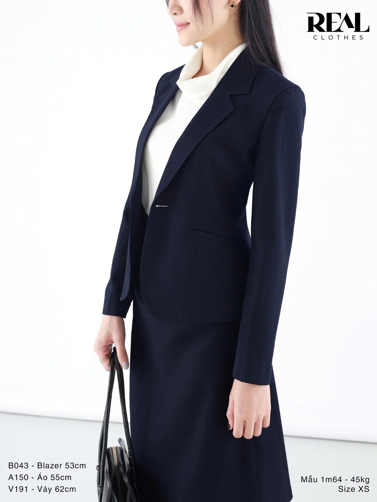 Blazer Office xanh đen