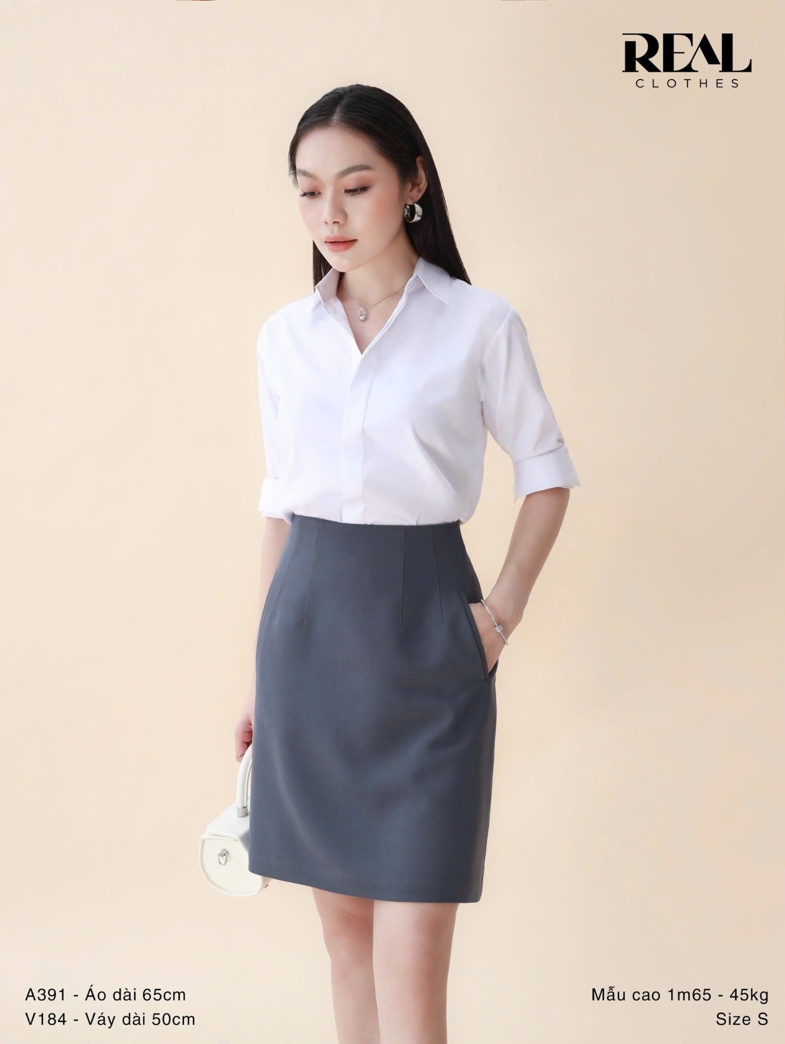 Sơ mi form rộng trắng MỚI