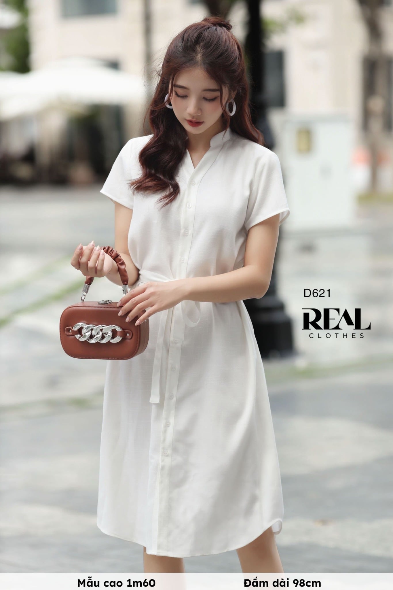 Đầm Sơ Mi Cổ Trụ Linen SALE