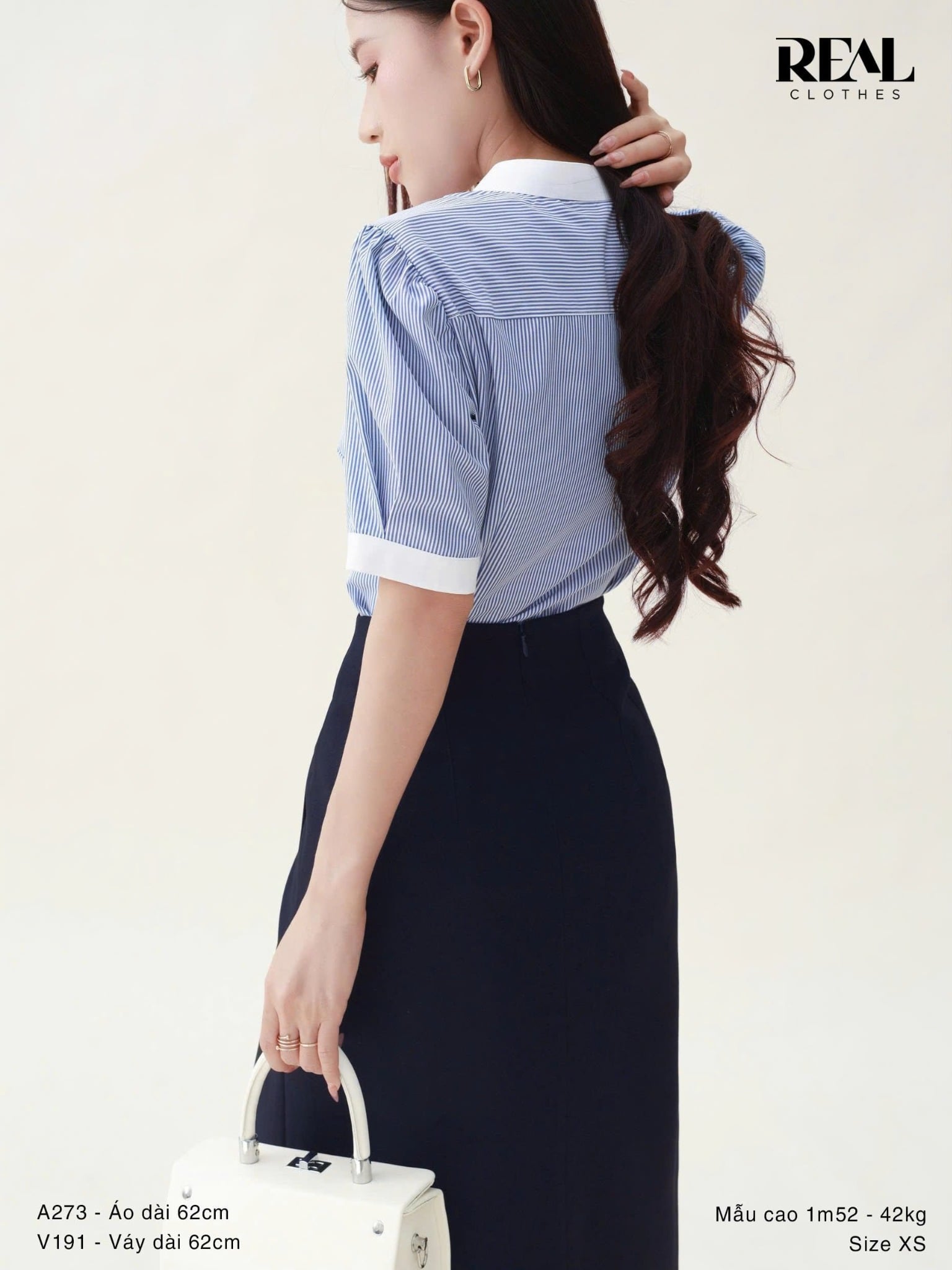 Váy Tokyo midi xanh đen