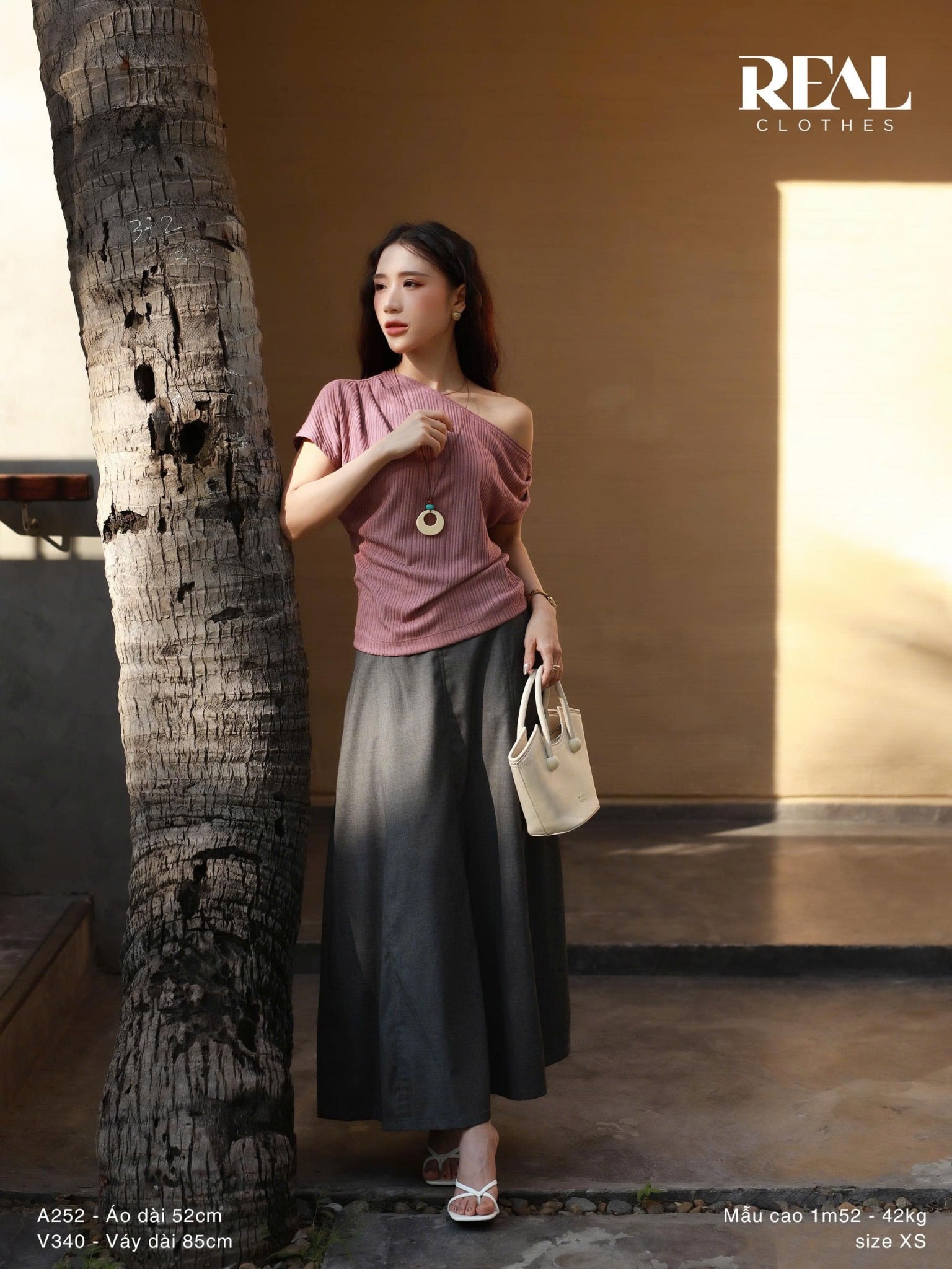 Váy Rachel xám đậm