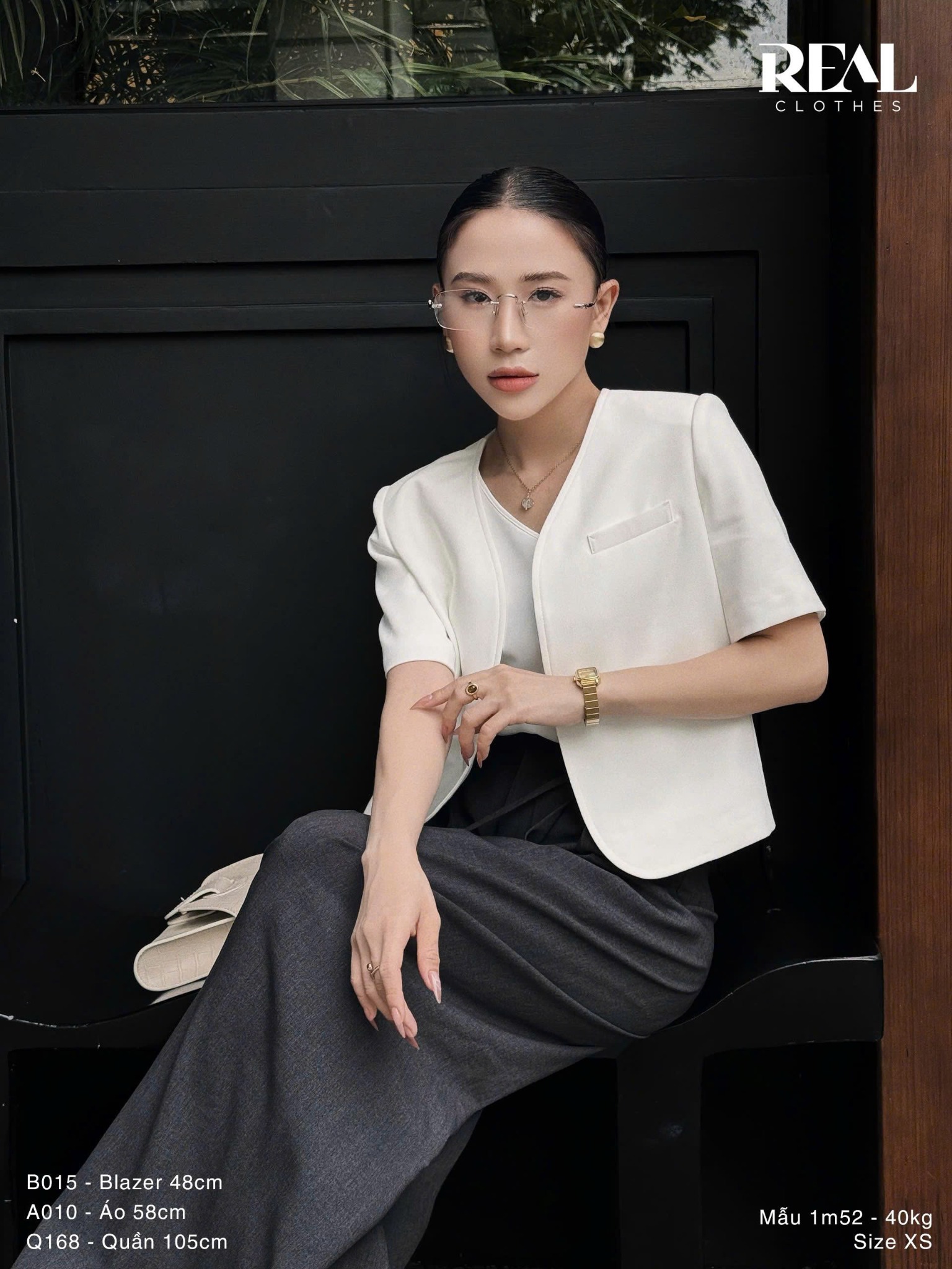 Quần ống rộng xám đậm - size XS