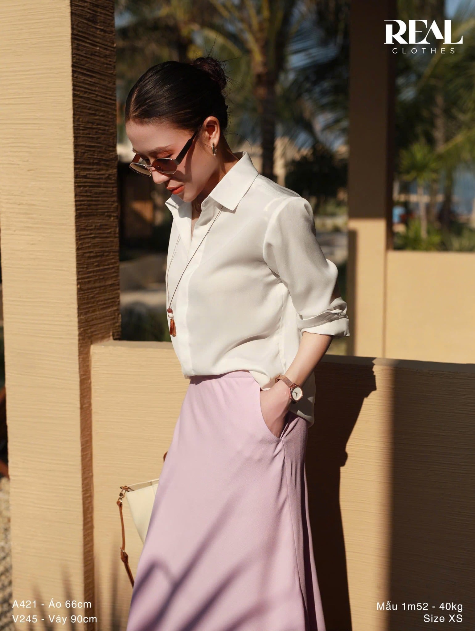 Sơ mi cổ mềm trắng