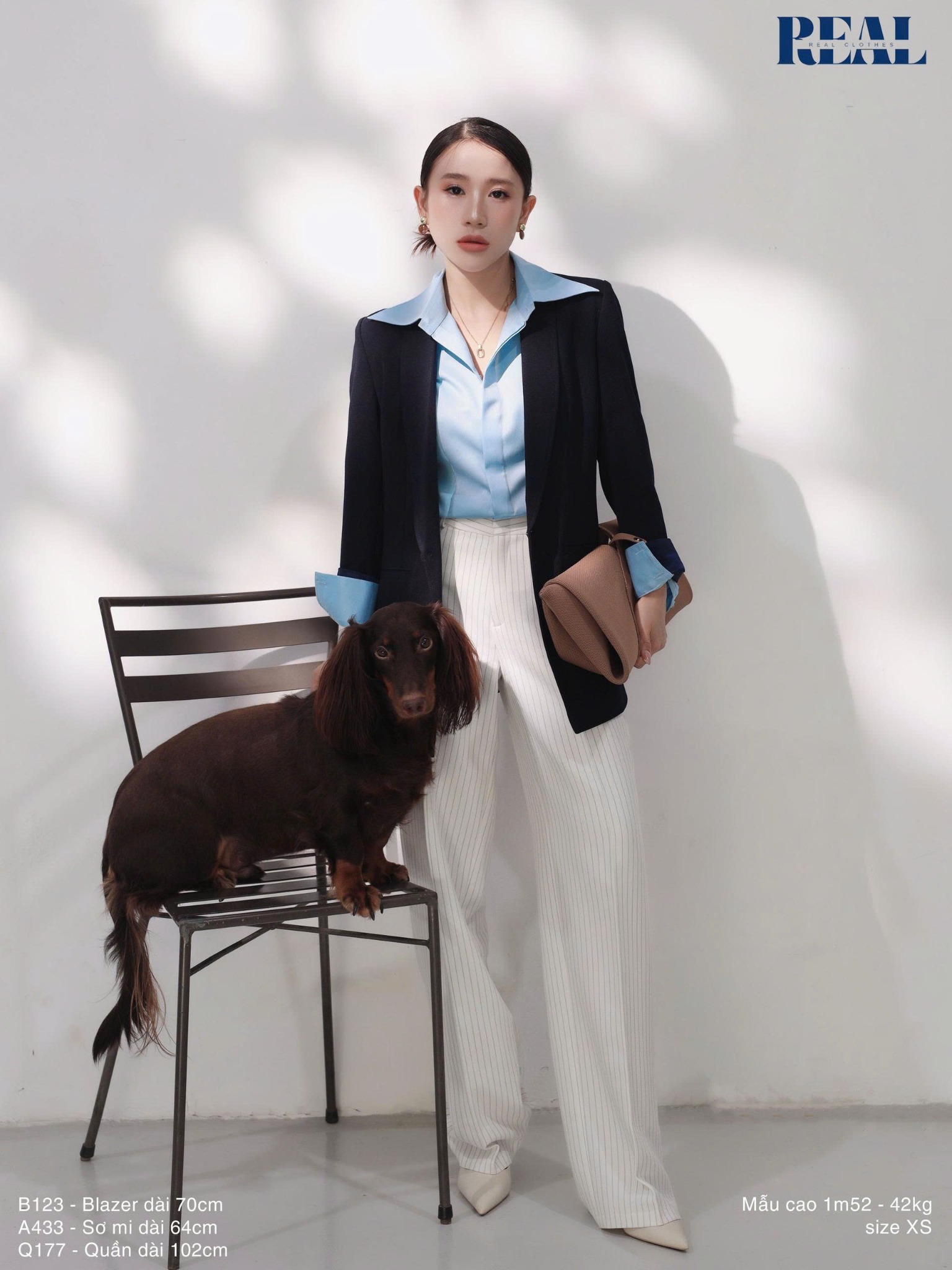 Quần suông Paris sọc trắng