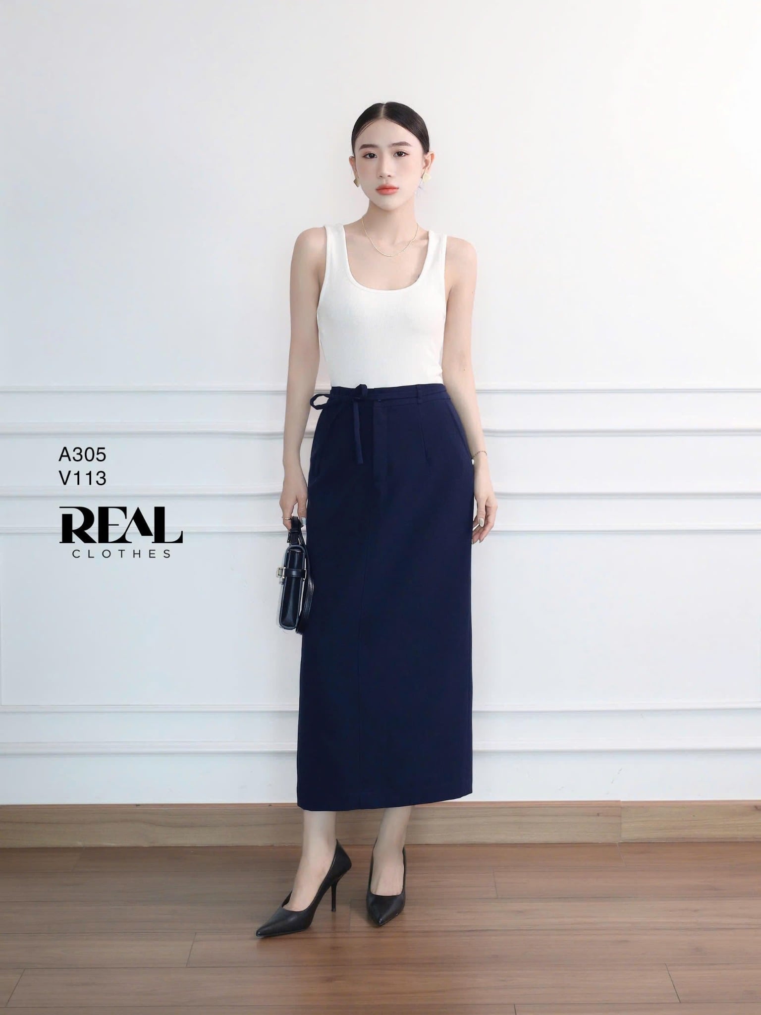 Váy suông xanh đen