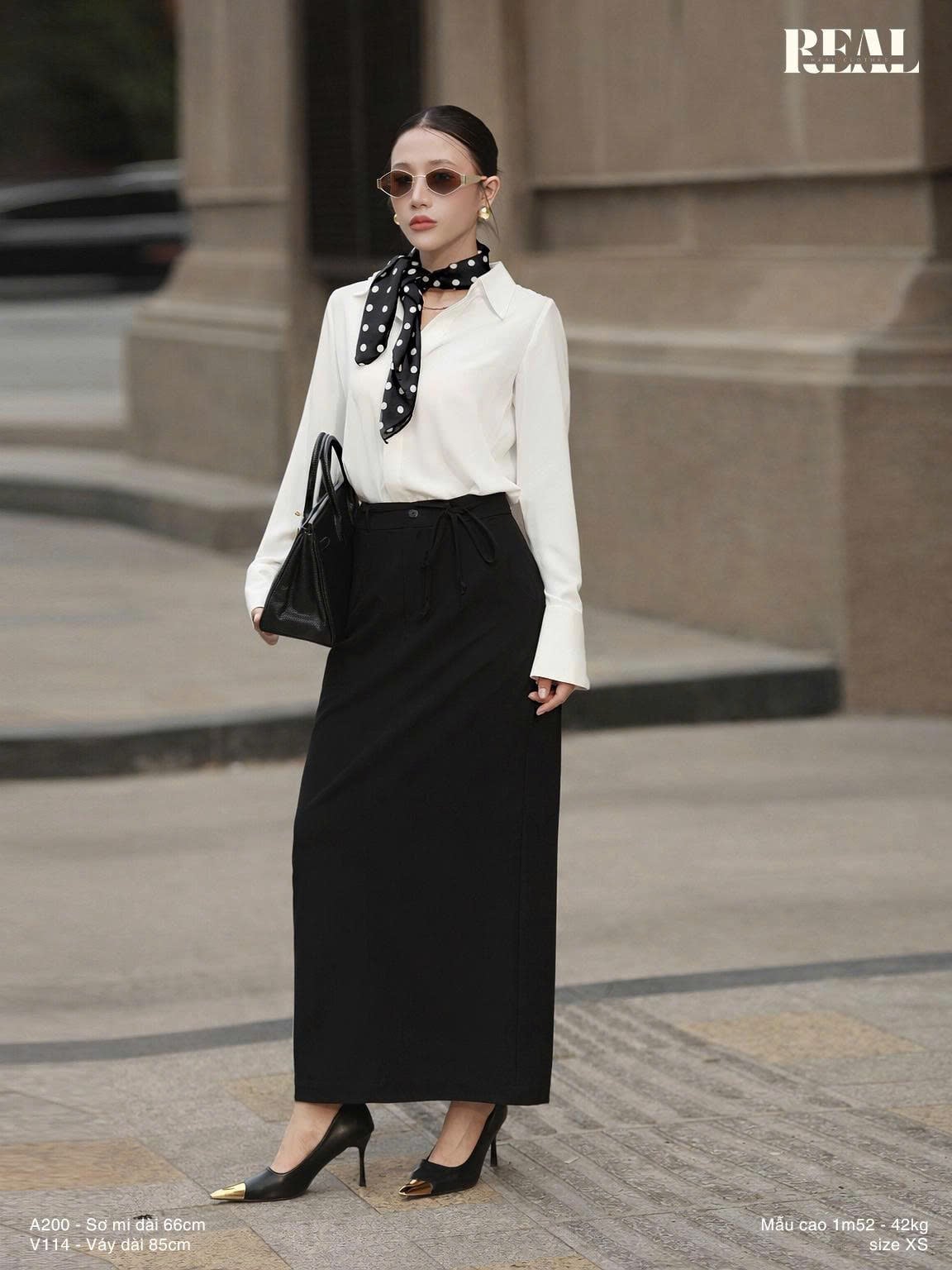 Sơ mi tay loe trắng