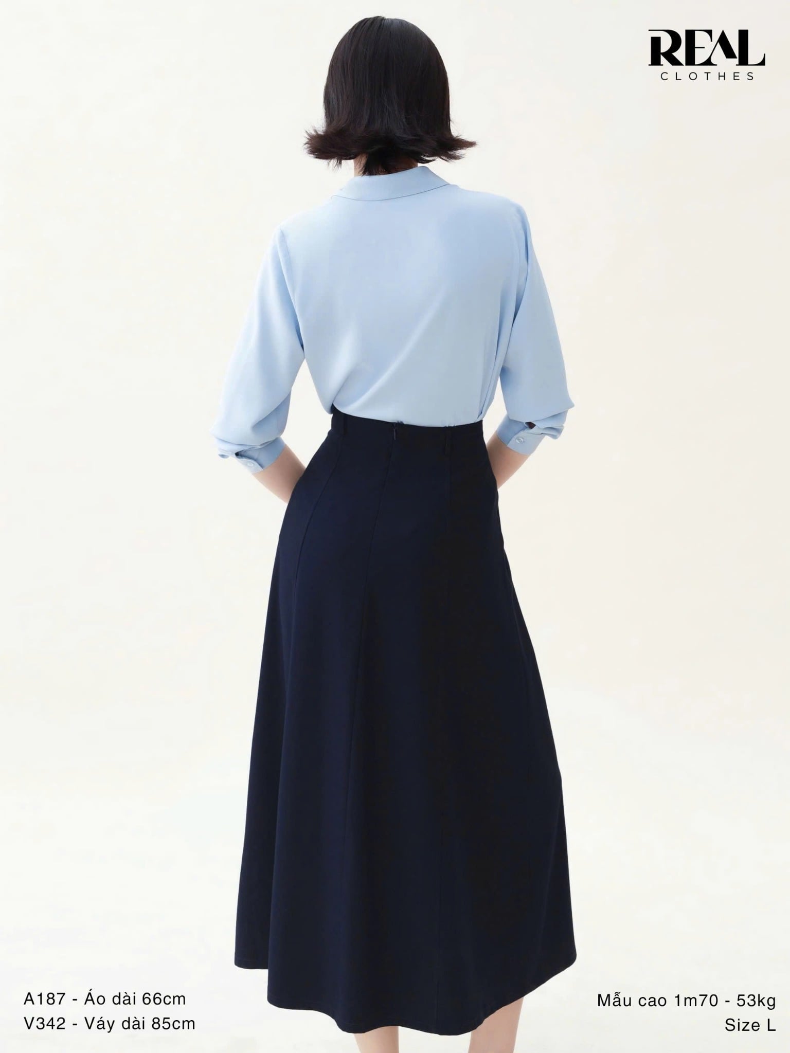 Sơ mi cổ mềm blue