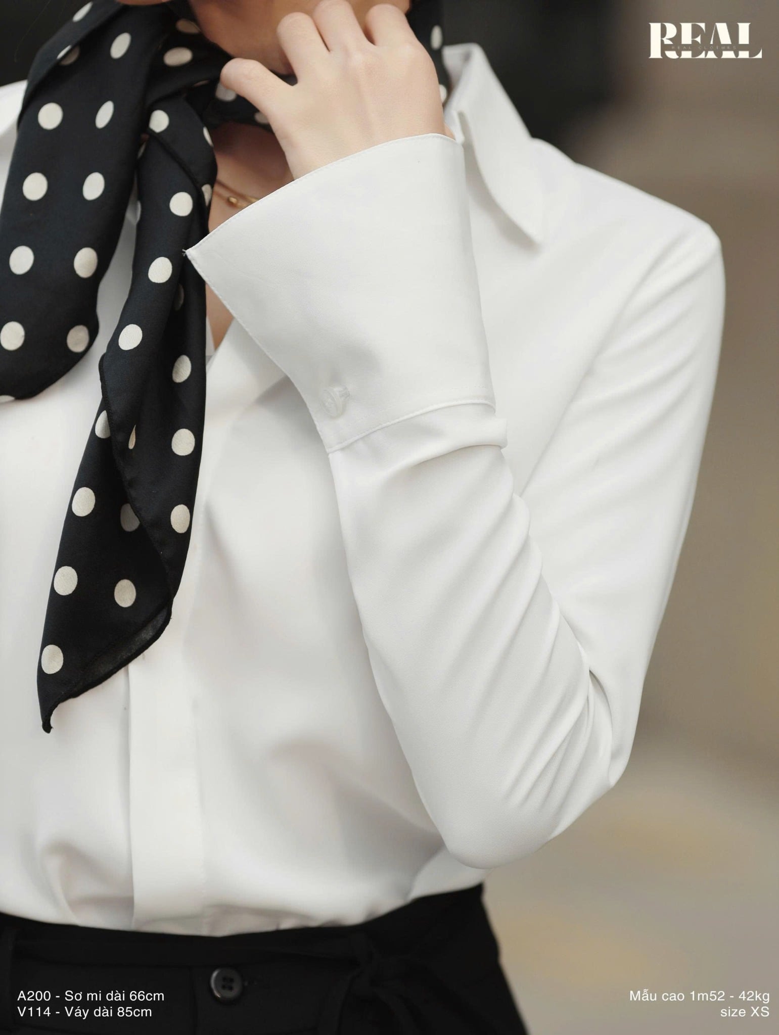 Sơ mi tay loe trắng