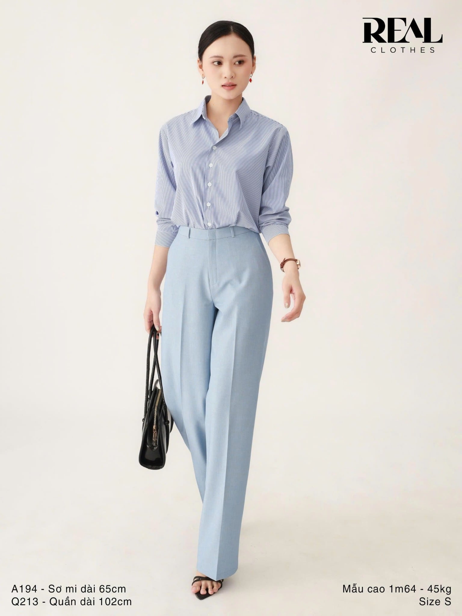 Quần suông Paris blue SALE