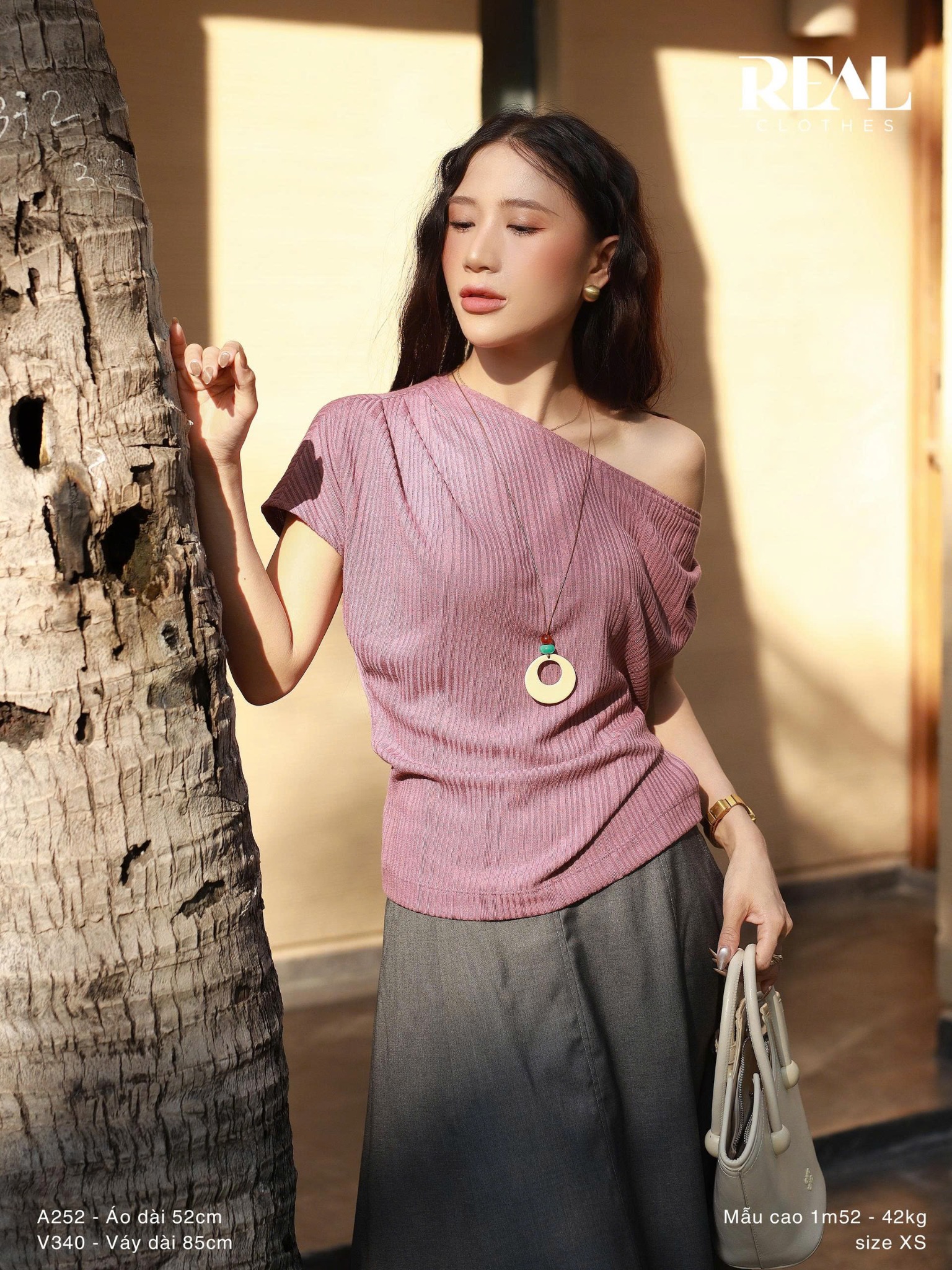 Váy Rachel xám đậm