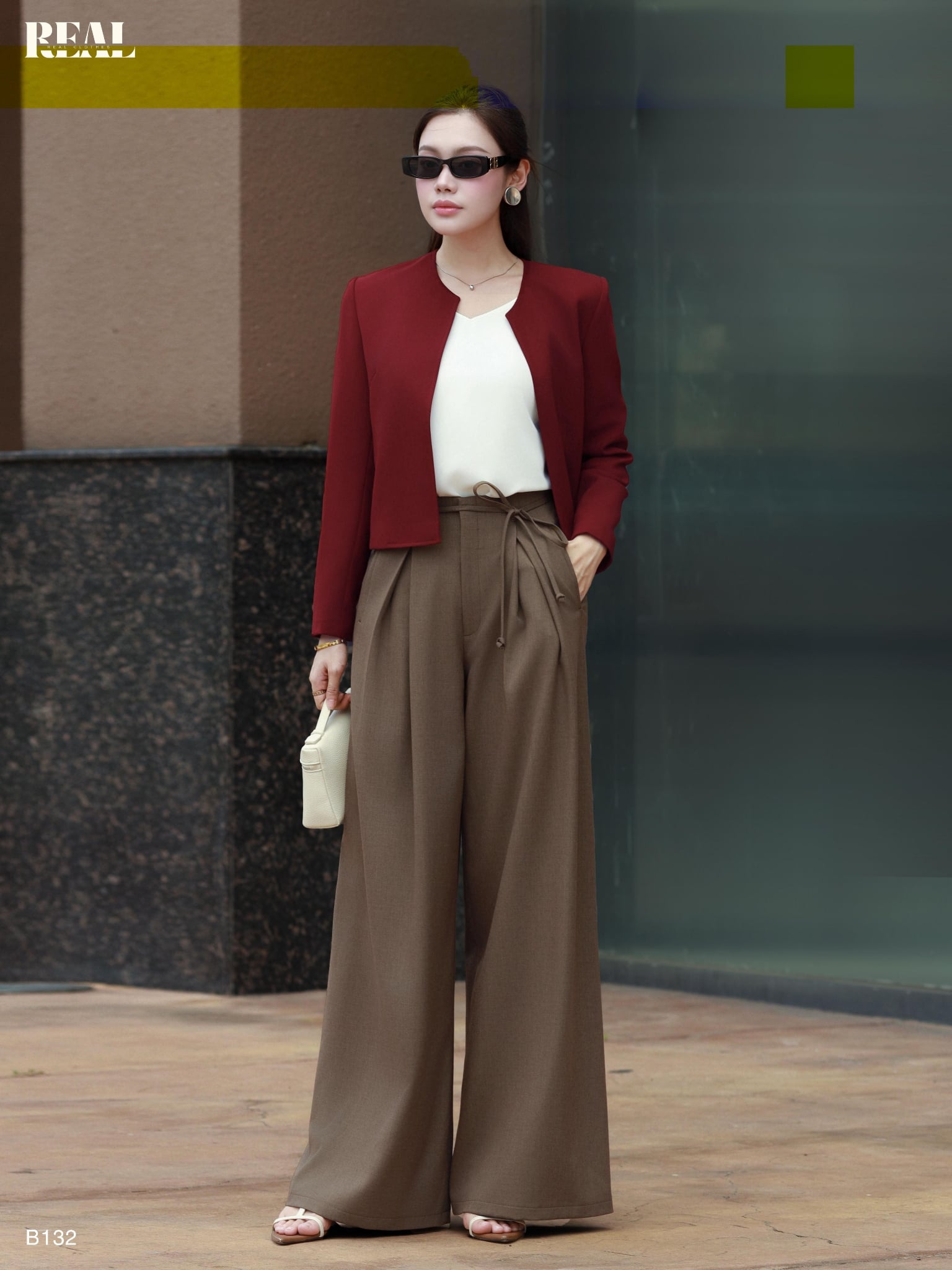 Blazer cổ tròn