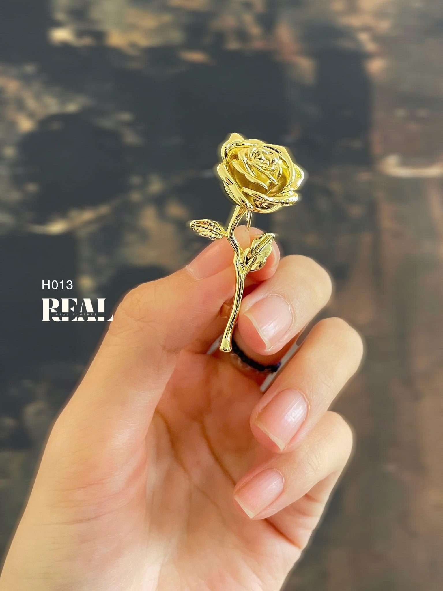  Cài áo Premium Rose vàng 