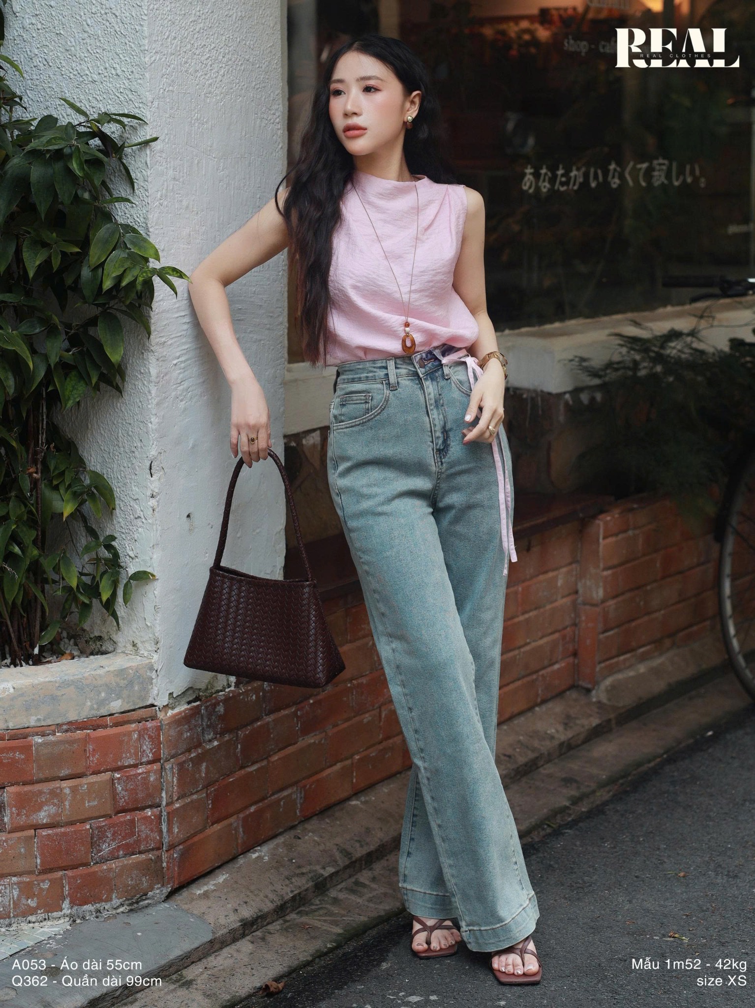 Quần Jeans ống đứng xanh đậm