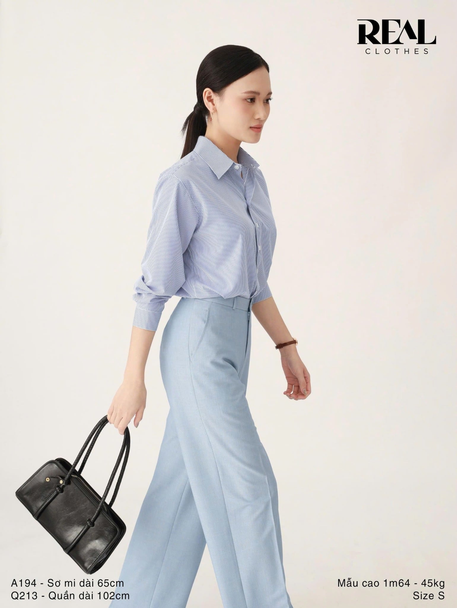 Quần suông Paris blue SALE