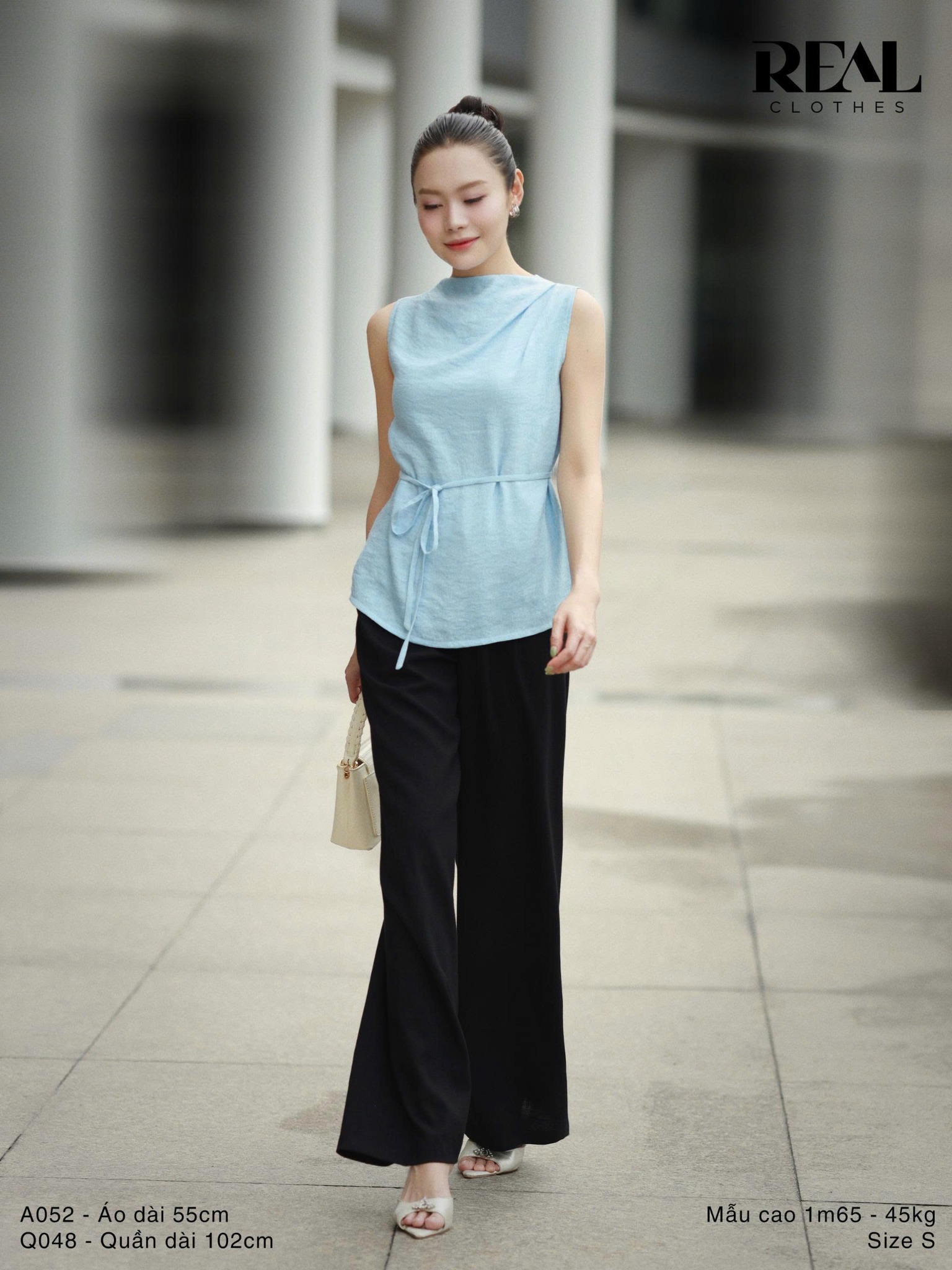 Quần suông HQ linen đen