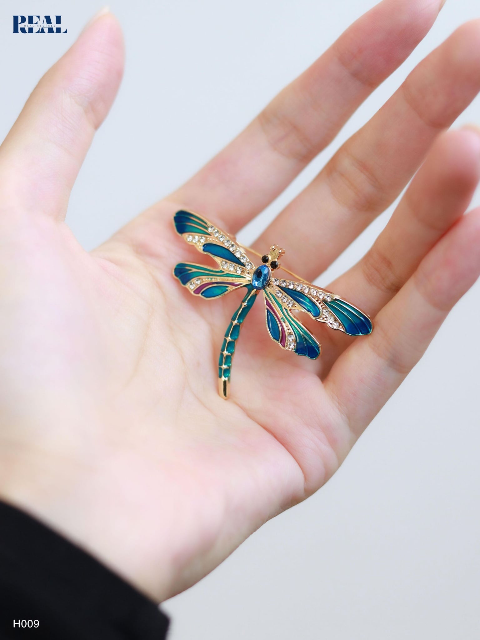  Cài áo chuồn chuồn blue 