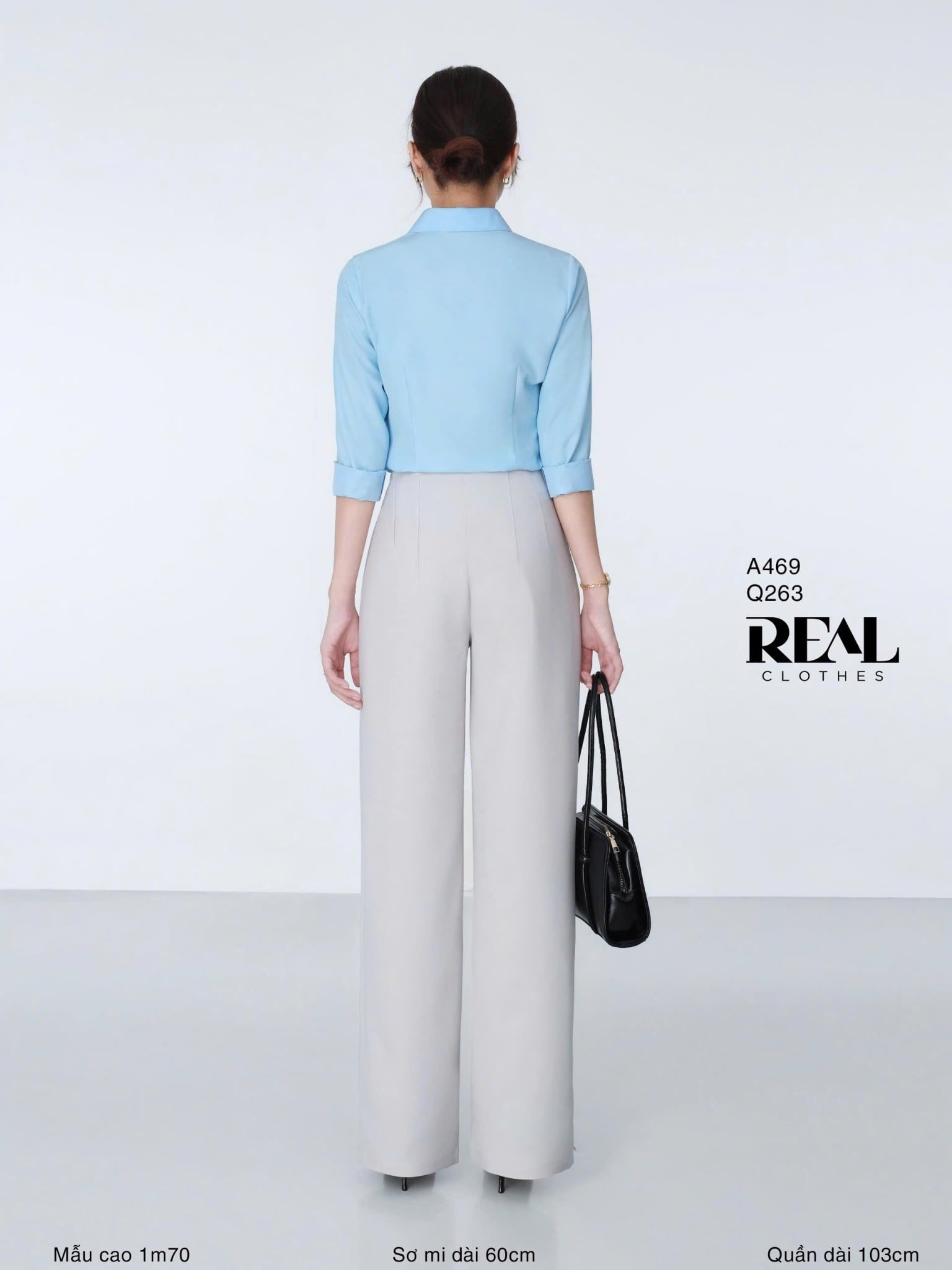 Sơ mi cổ Đức blue