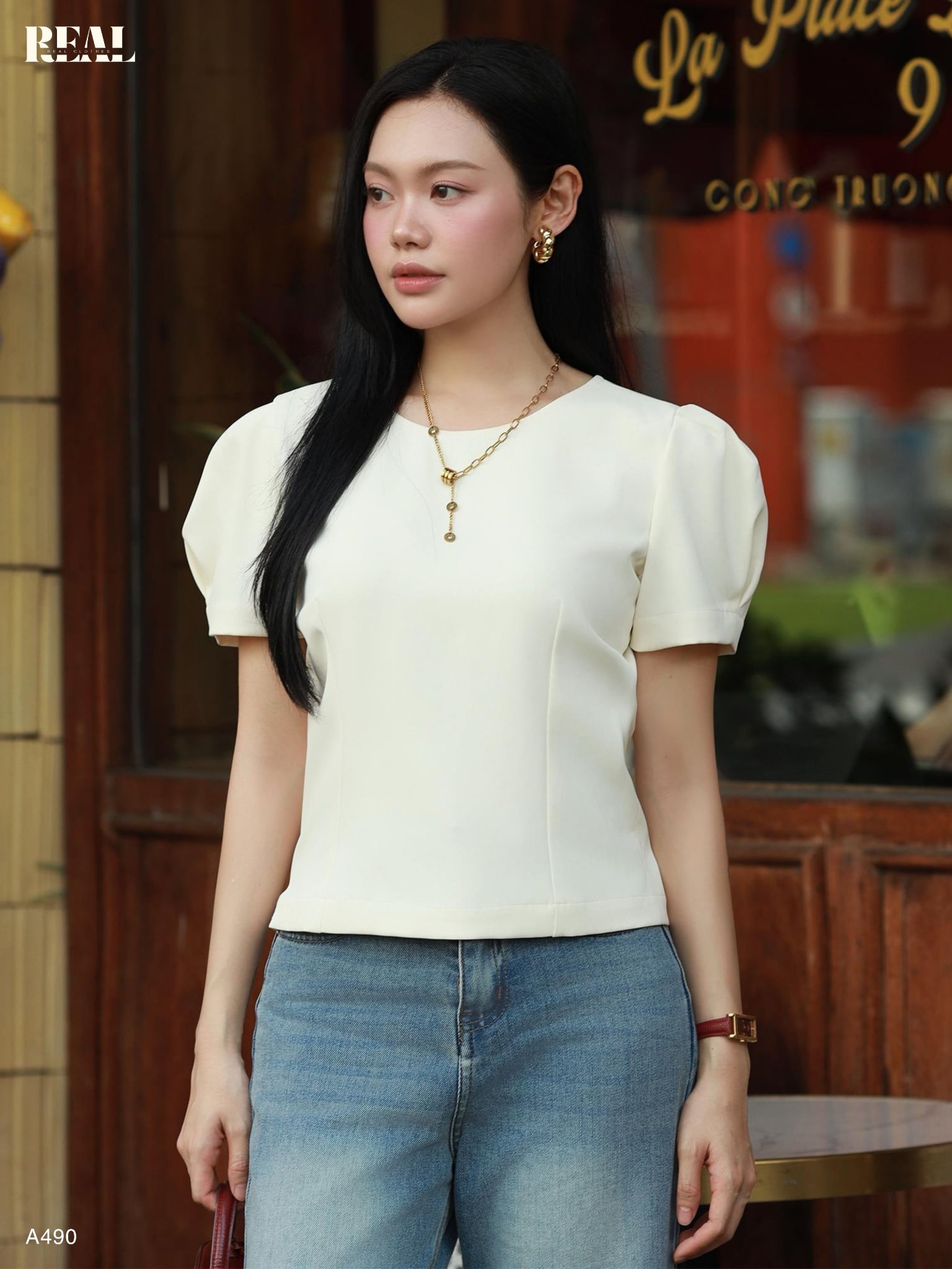 Croptop tay phồng