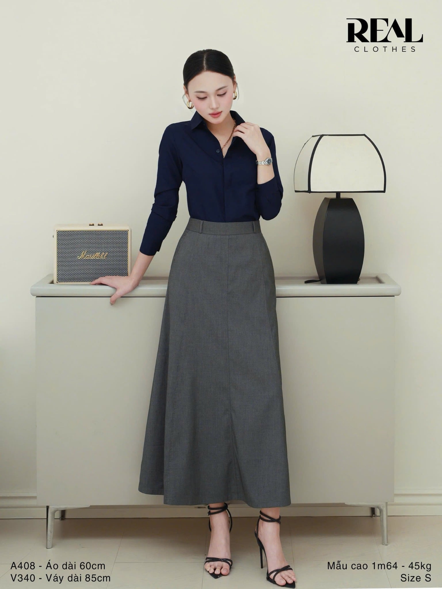 Sơ mi cổ Đức xanh đen SALE