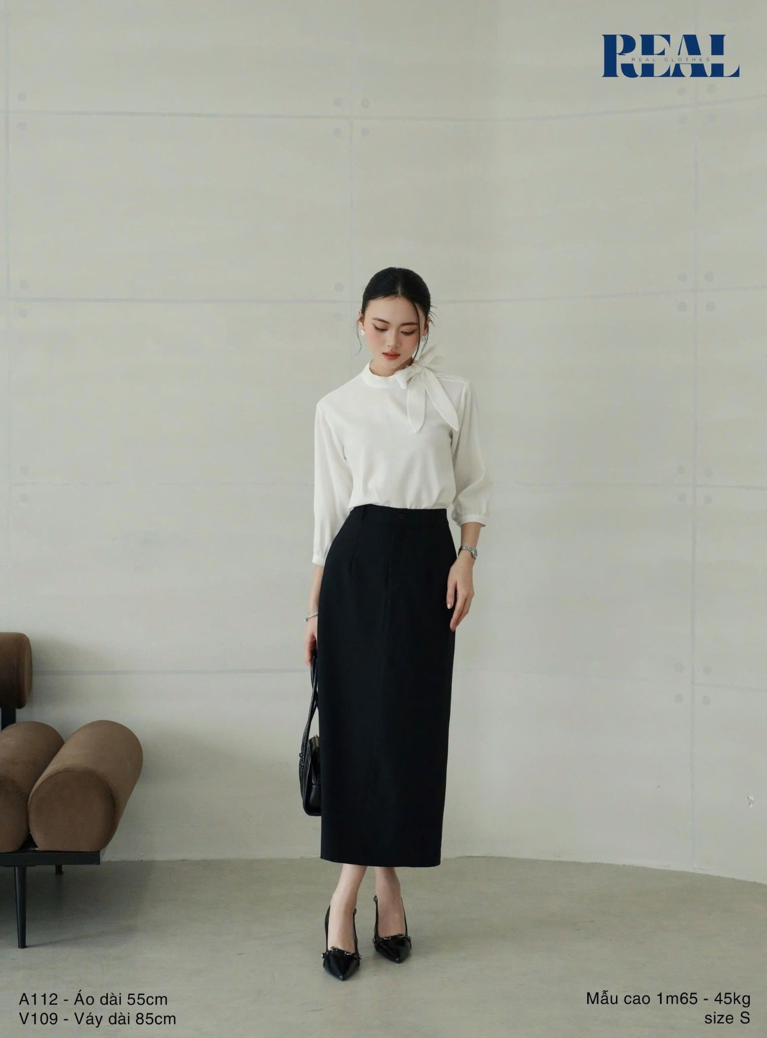  Váy suông đen 2026 