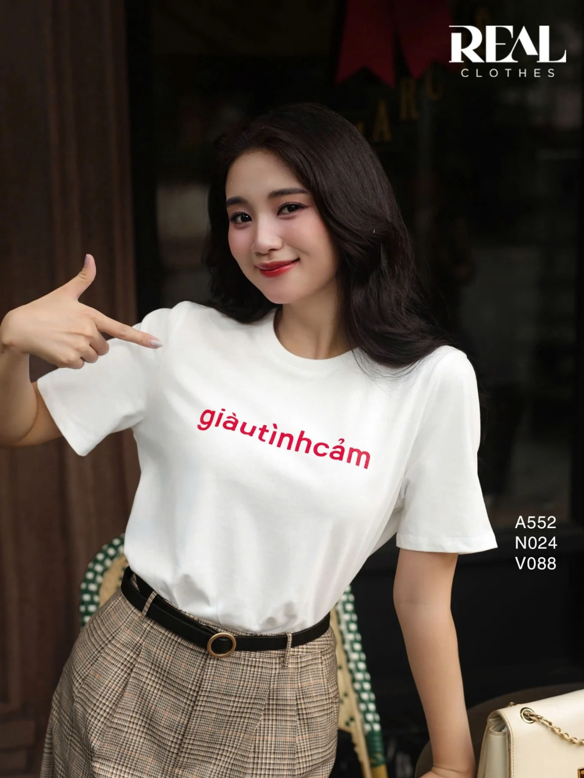 Áo thun cotton trắng GTC