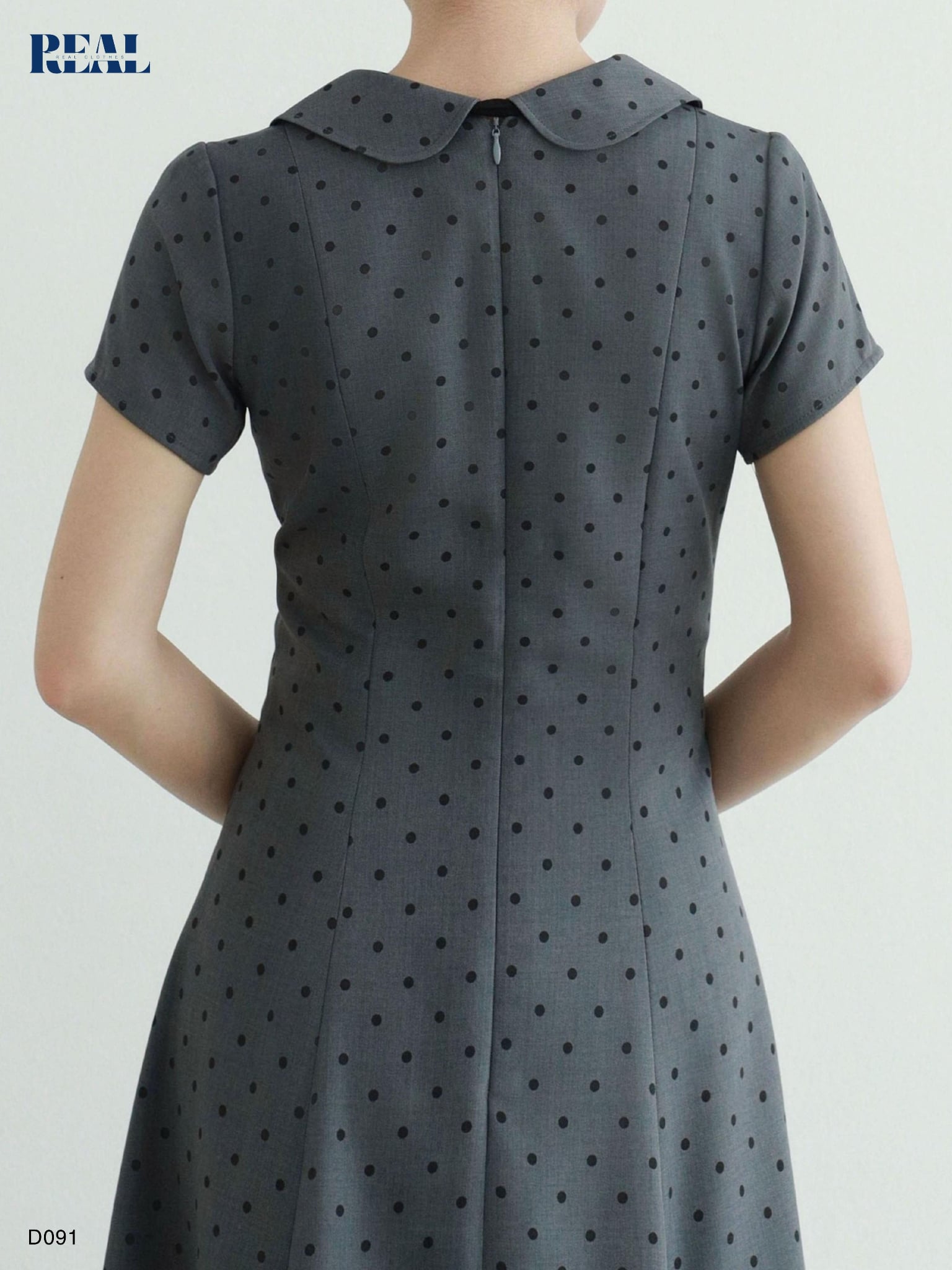 Đầm 8 mảnh cổ lá sen