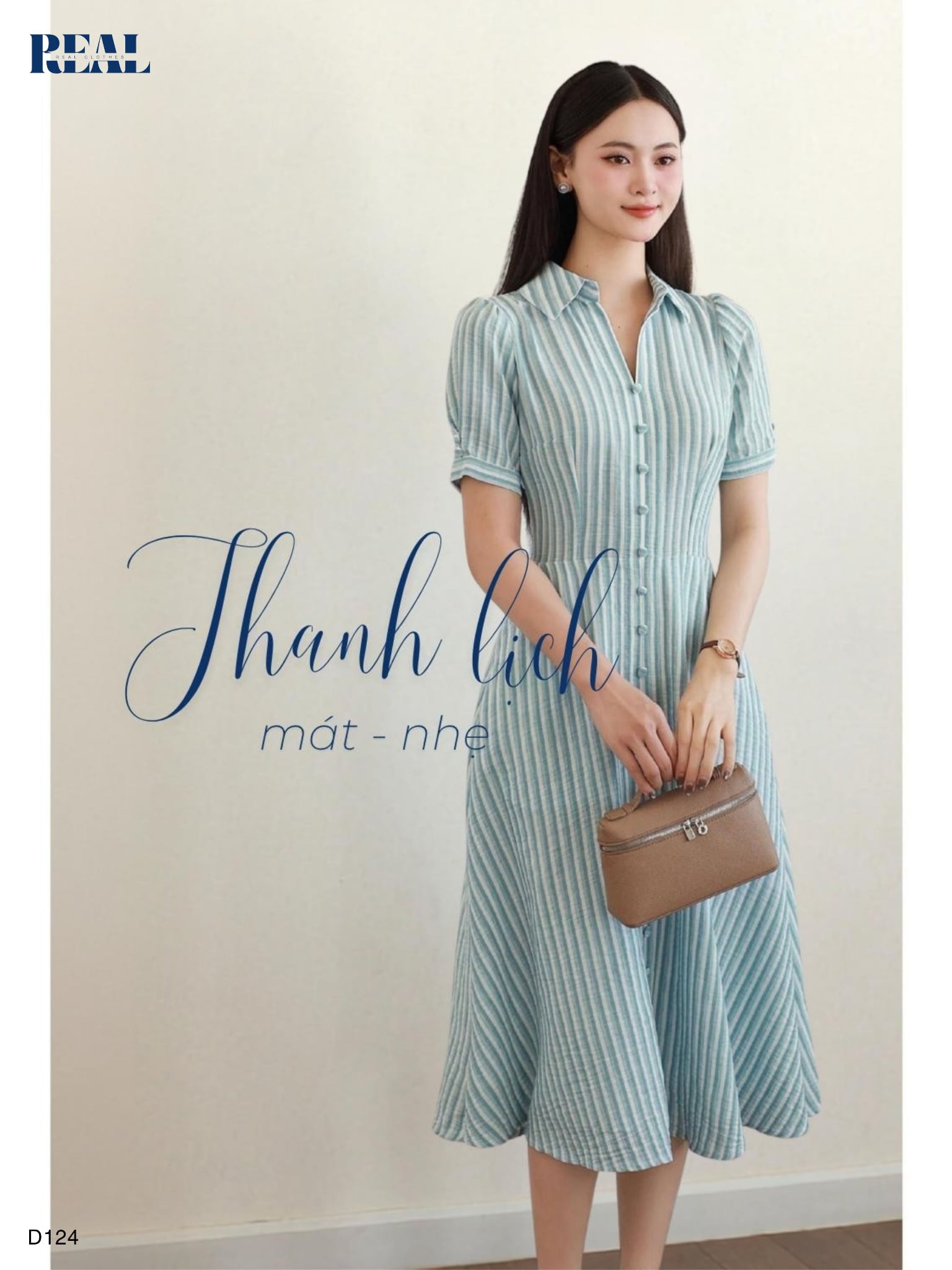 Đầm Love sọc