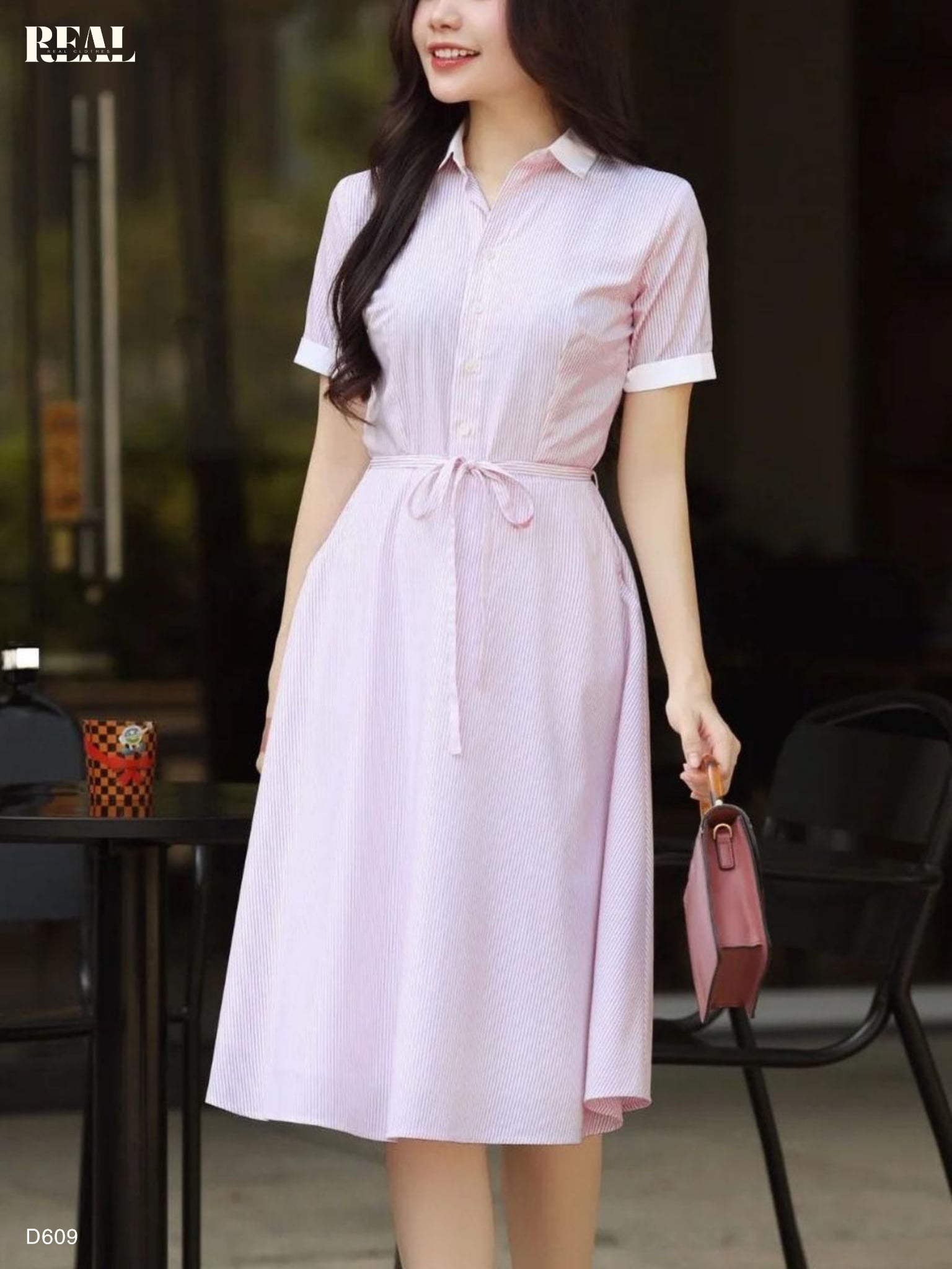 Đầm sơ mi xòe