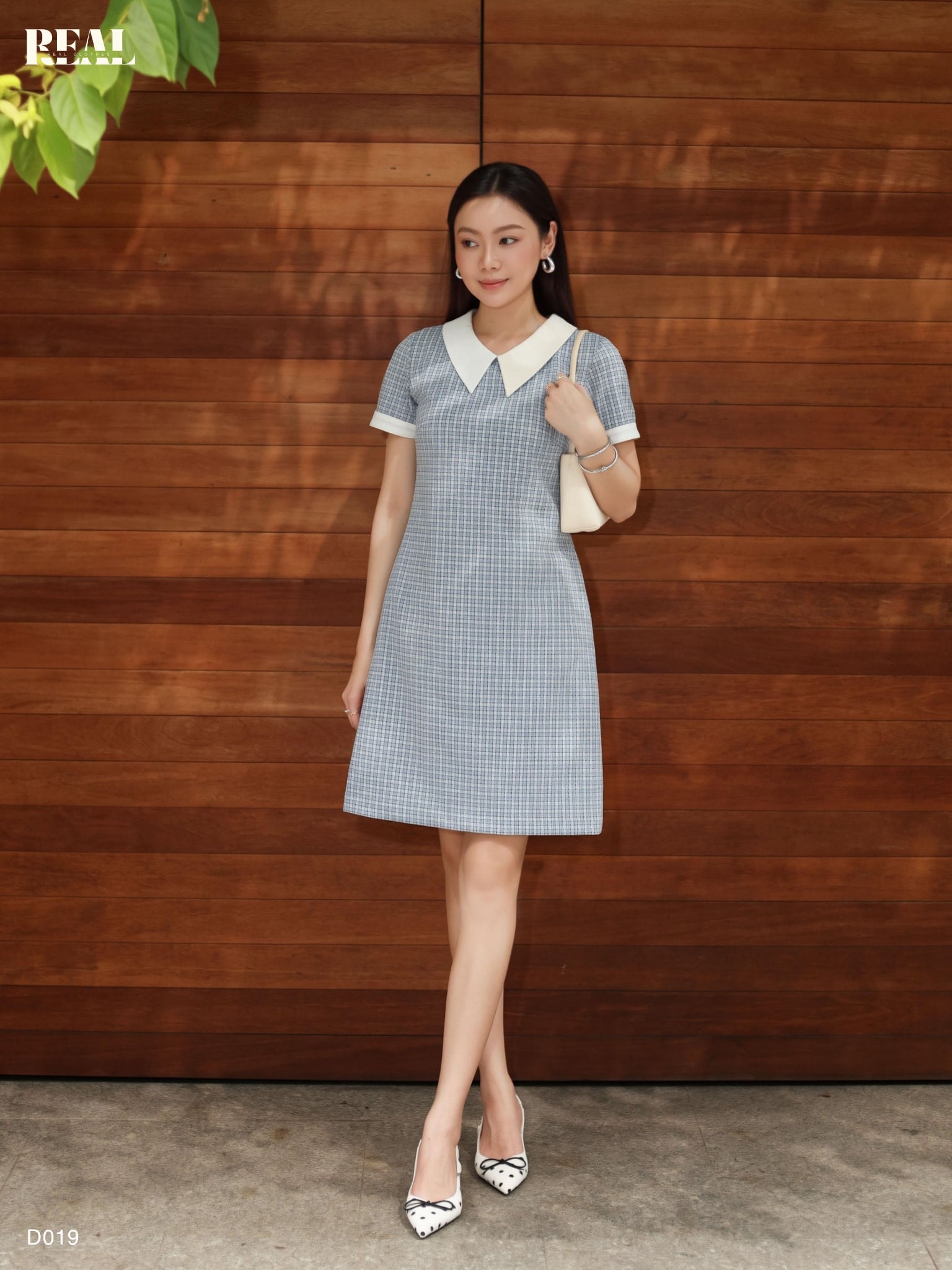 Đầm suông caro