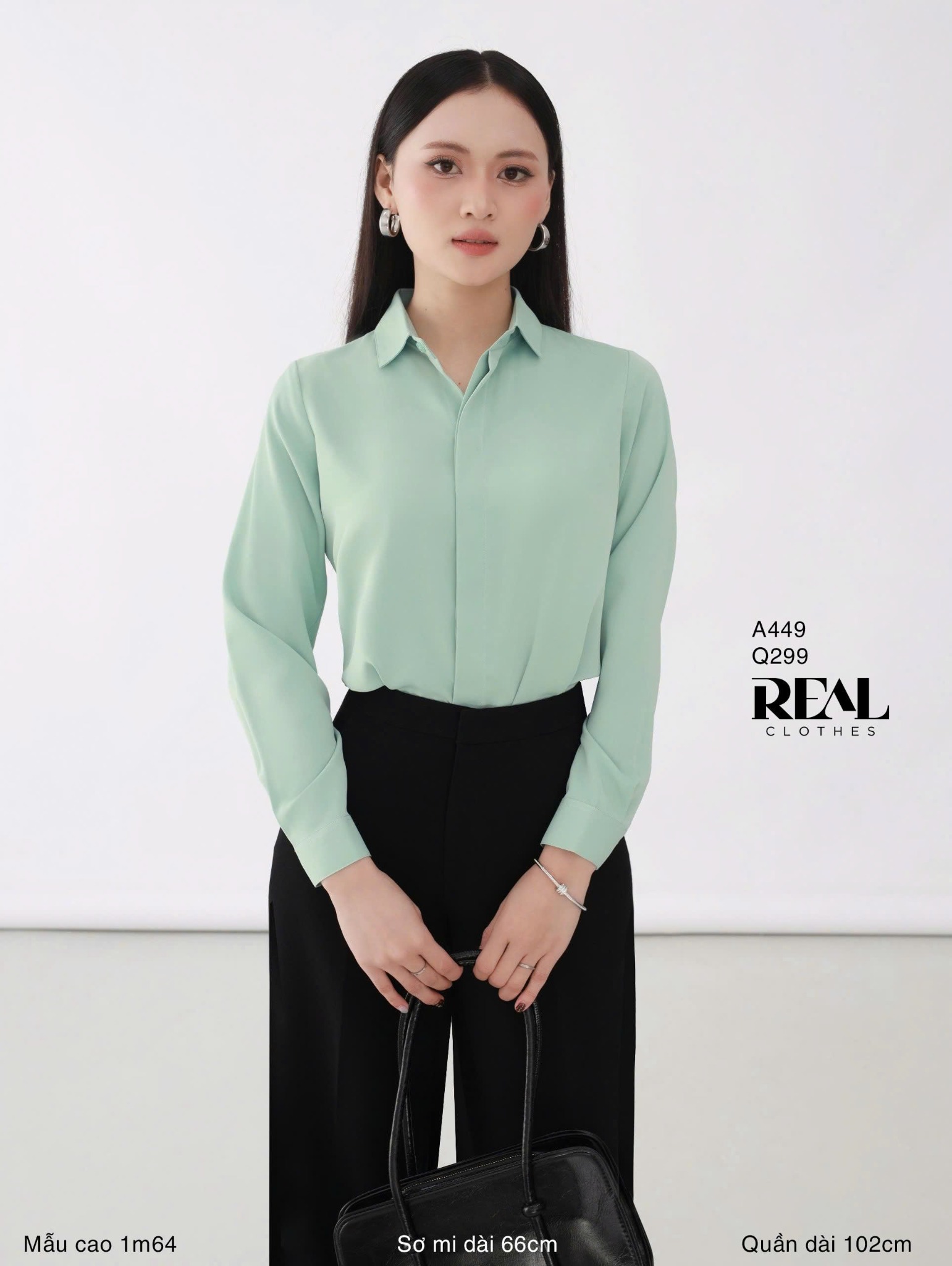 Quần lưng thun suông đen