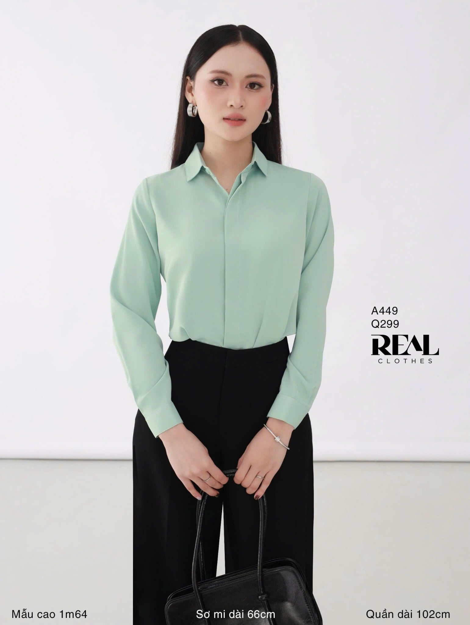  Sơ mi cổ mềm olive MỚI 