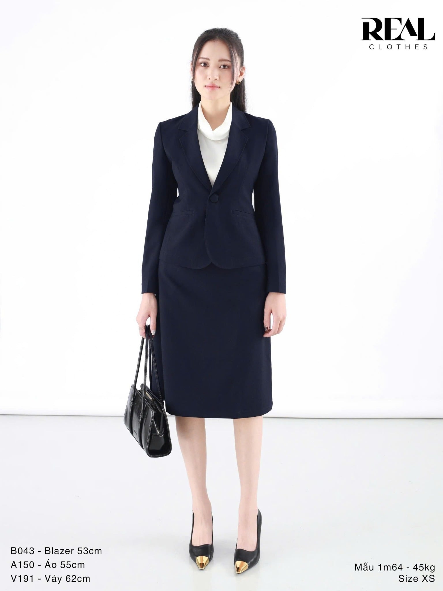 Blazer Office xanh đen