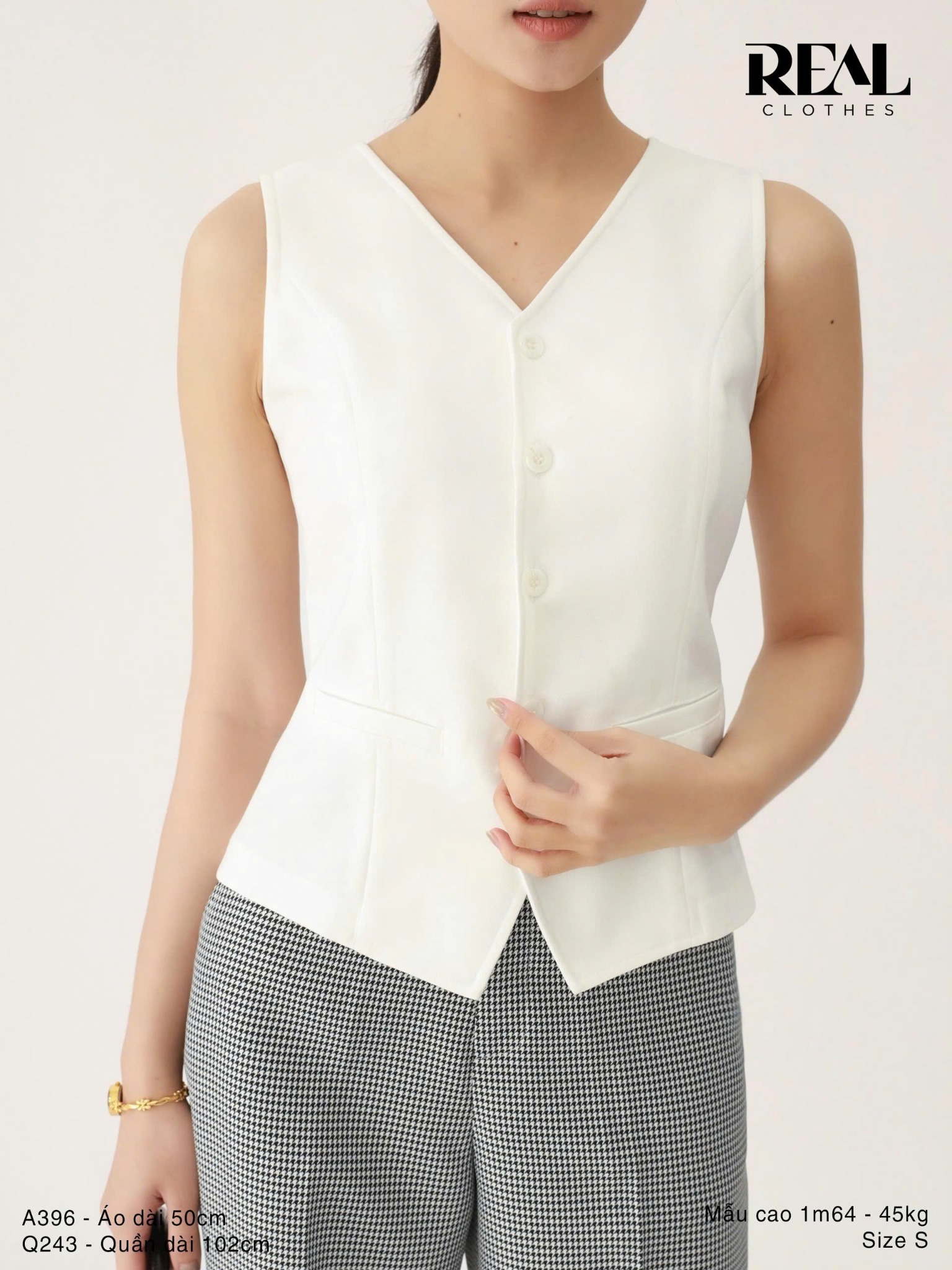 Quần suông Paris zigzag đen