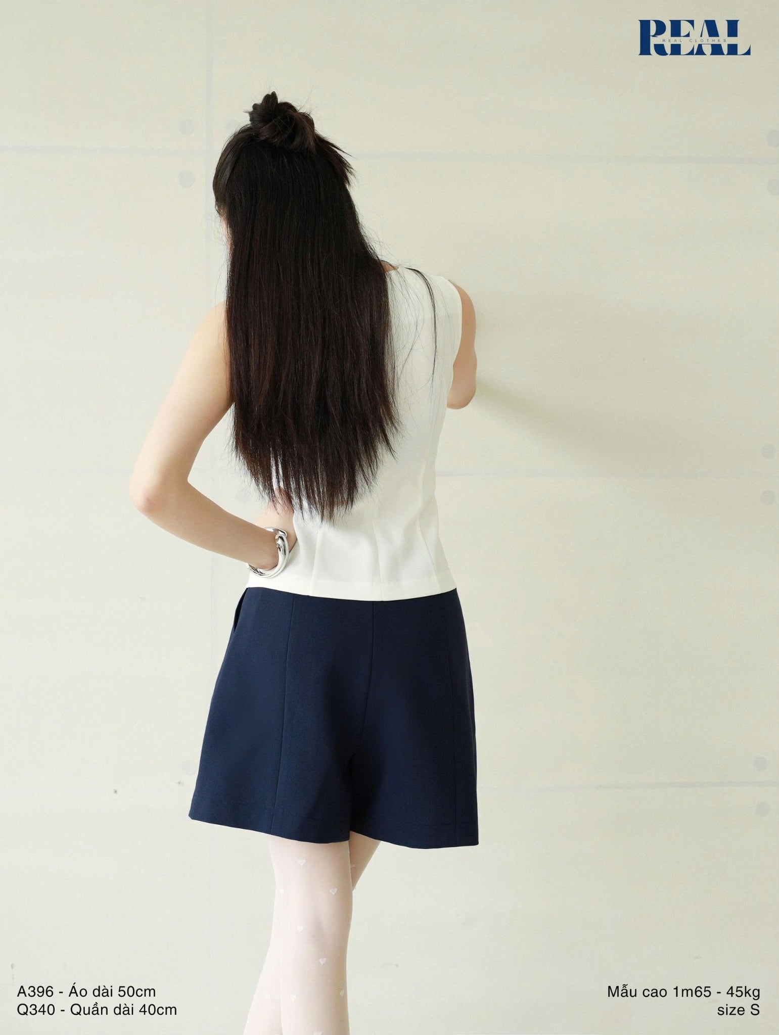 Áo kiểu ghile trắng