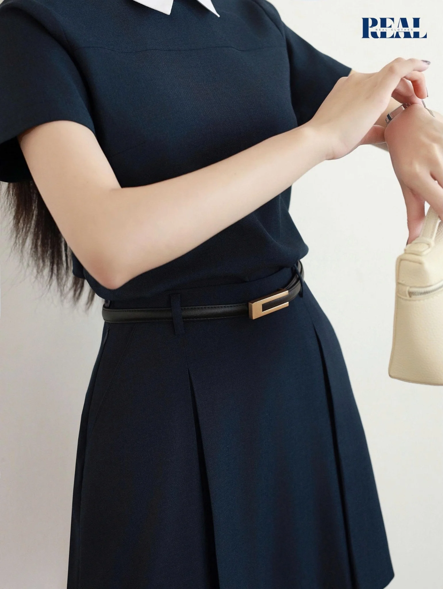Áo Lovely xanh đen SALE - size XS