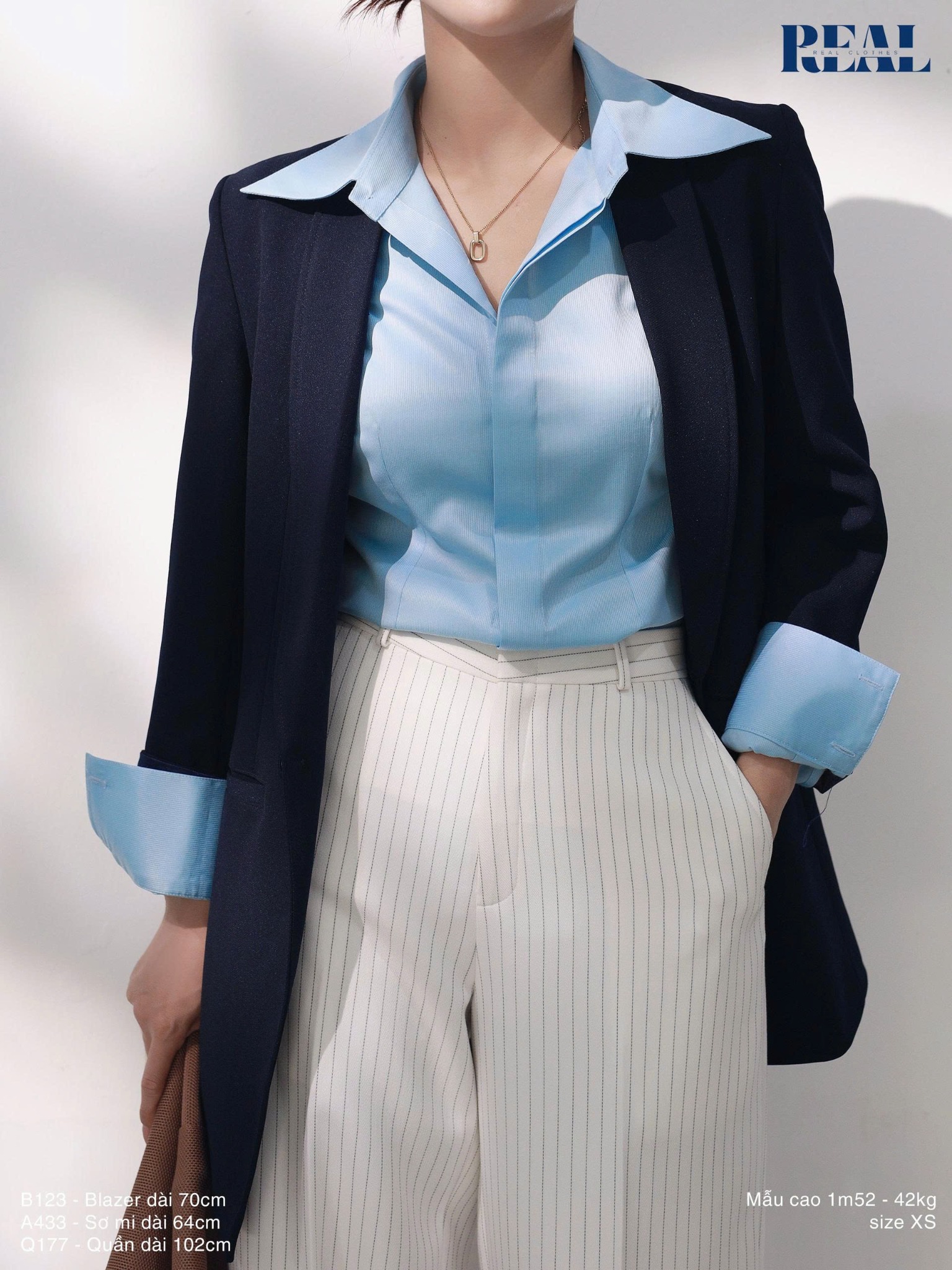 Quần suông Paris sọc trắng