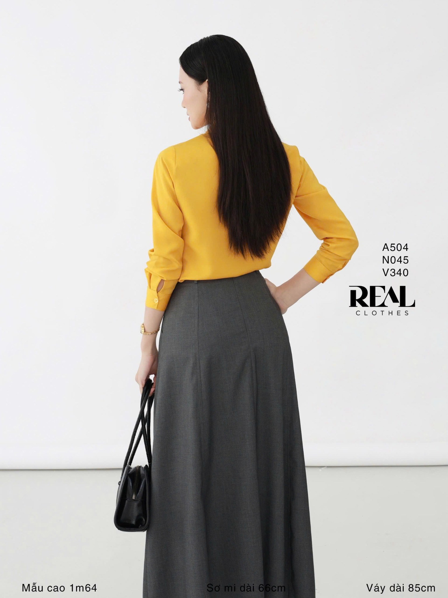 Váy Rachel xám đậm