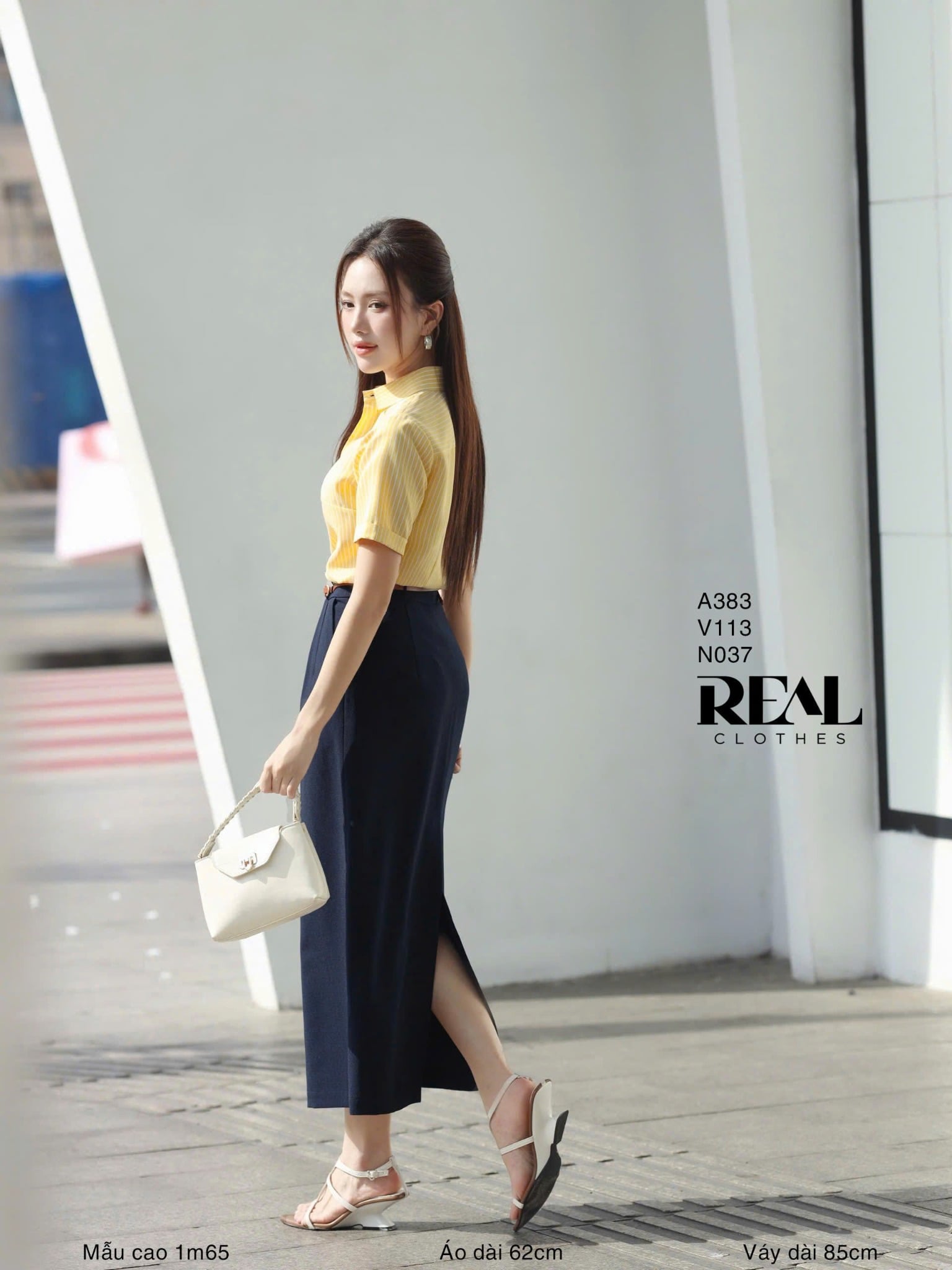 Váy suông xanh đen