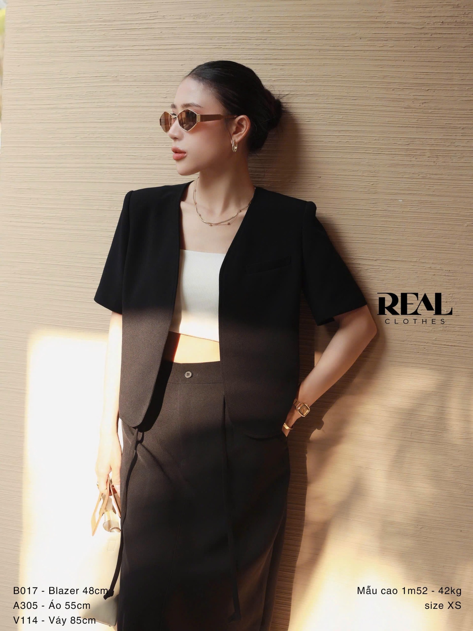 Váy suông đen - size XS