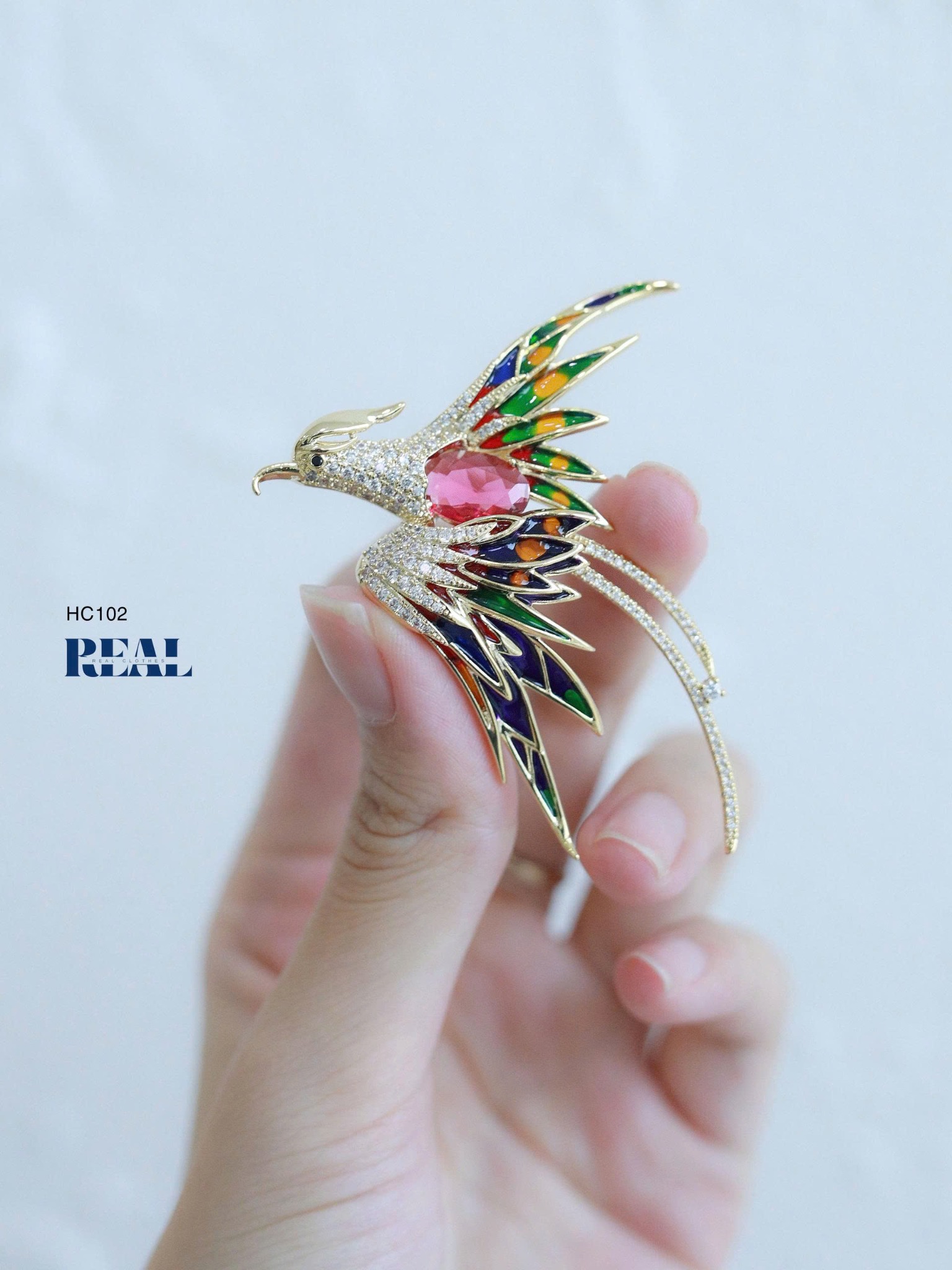 Cài áo Premium phượng hoàng